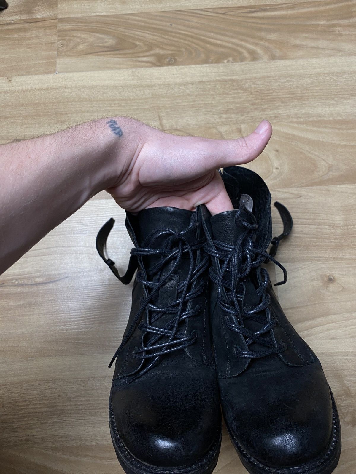 A.S.98 Vintage AS 98 Zip Ankle Rick Owens Style Leather Biker Boots Size US 6 / IT 36 - 4 Thumbnail