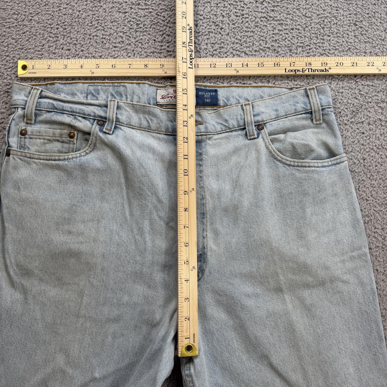 Levi's Levis 540 Jeans Mens 40x27 Relaxed Fit Light Wash Baggy Size US 40 / EU 56 - 3 Thumbnail