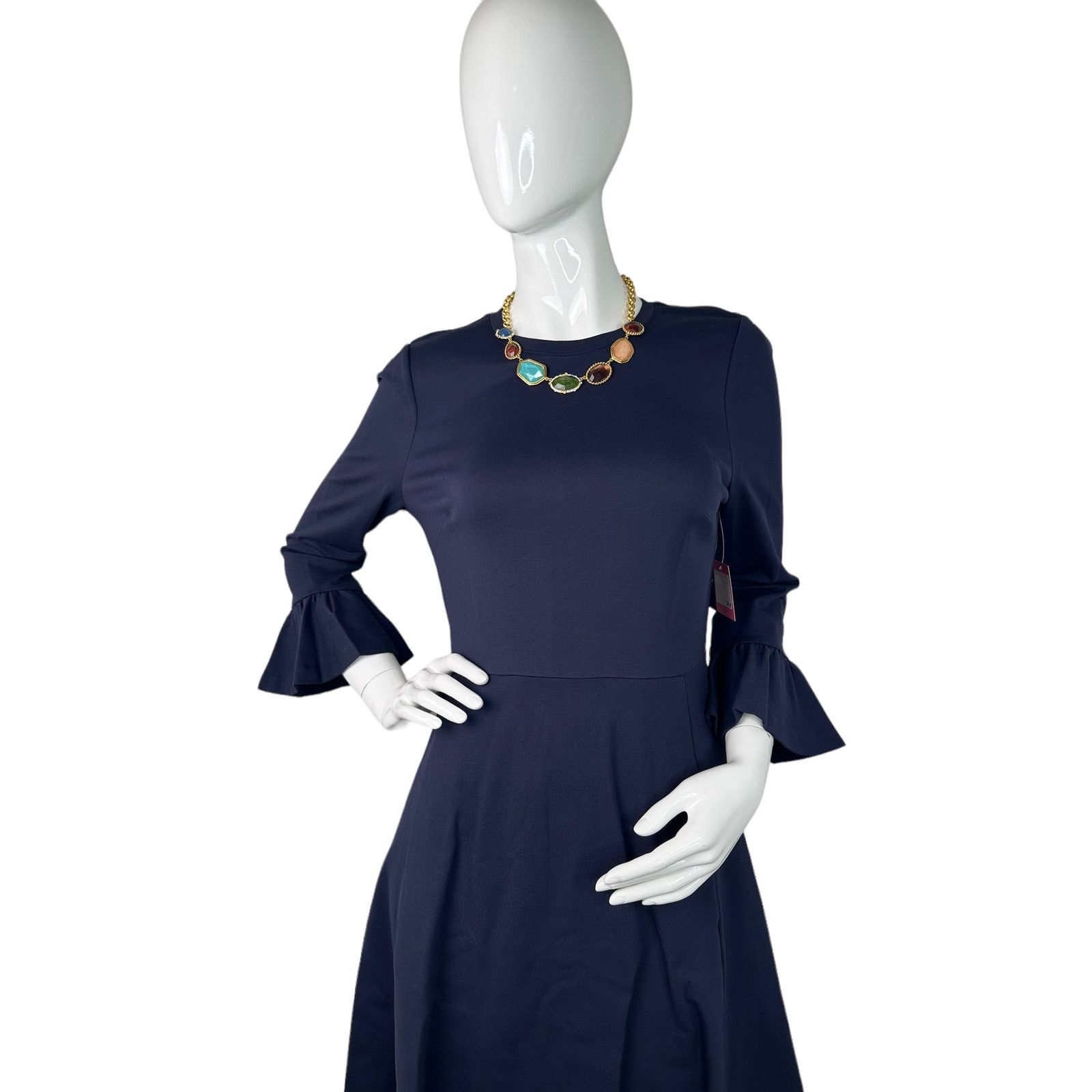 Kate Spade Kate Spade Bell Sleeve Ponte Dress Rich Navy Medium Size M / US 6-8 / IT 42-44 - 4 Thumbnail