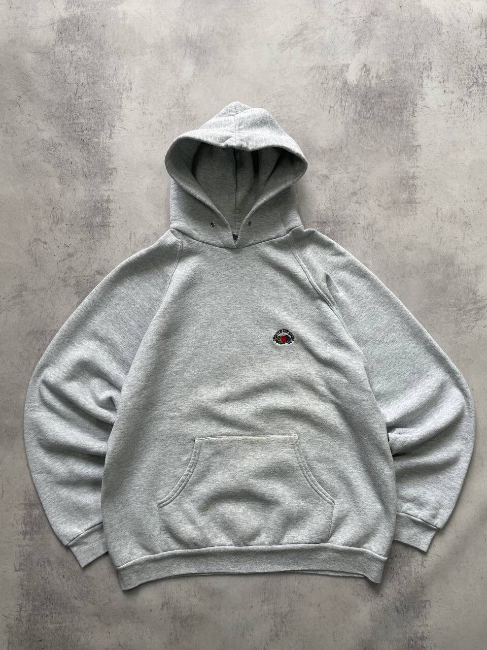 Fruit Of The Loom × Vintage Vintage 90s Fruit Of The Loom Blank Baggy Hoodie Y2K Size US L / EU 52-54 / 3 - 1 Thumbnail
