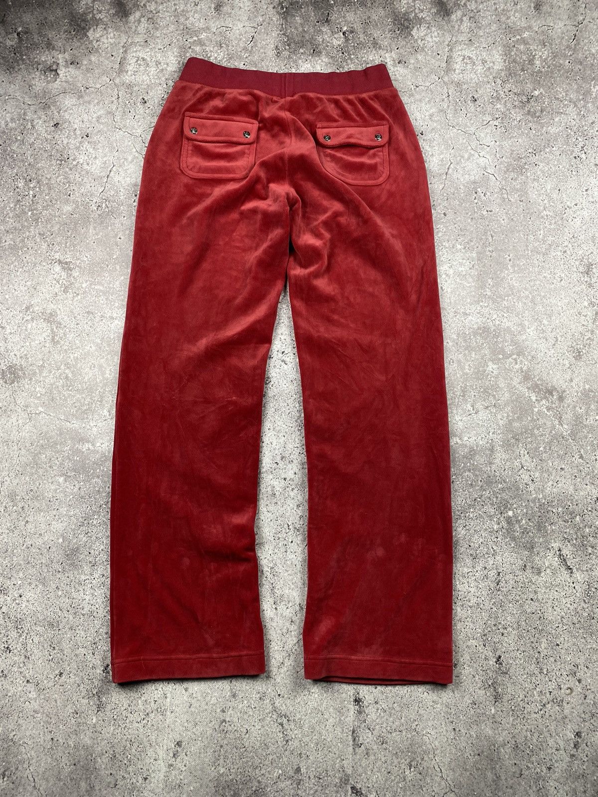 Juicy Couture × Vintage Vintage Juicy Couture Big Logo Y2K Flared velvet sweatpants Size 32" / US 10 / IT 46 - 5 Thumbnail