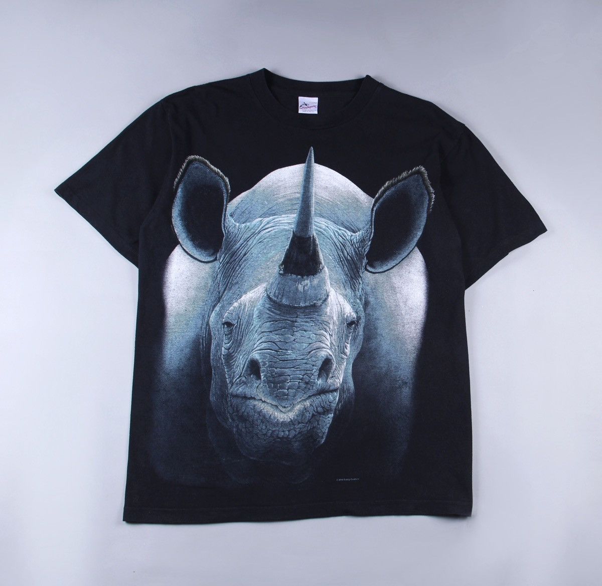 Vintage 1994 Trinity Products Rhino Tee T Shirt Animal Vintage US XL Size US XL / EU 56 / 4 - 1 Thumbnail