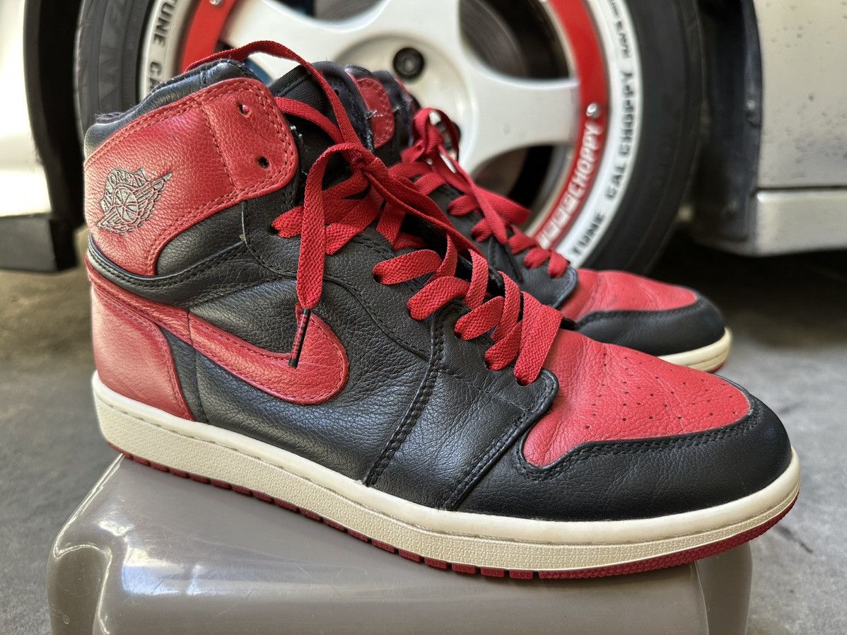 image of Jordan Nike - 2011 - Jordan 1 Retro Banned Shoes in Black Red, Men's (Size 9)