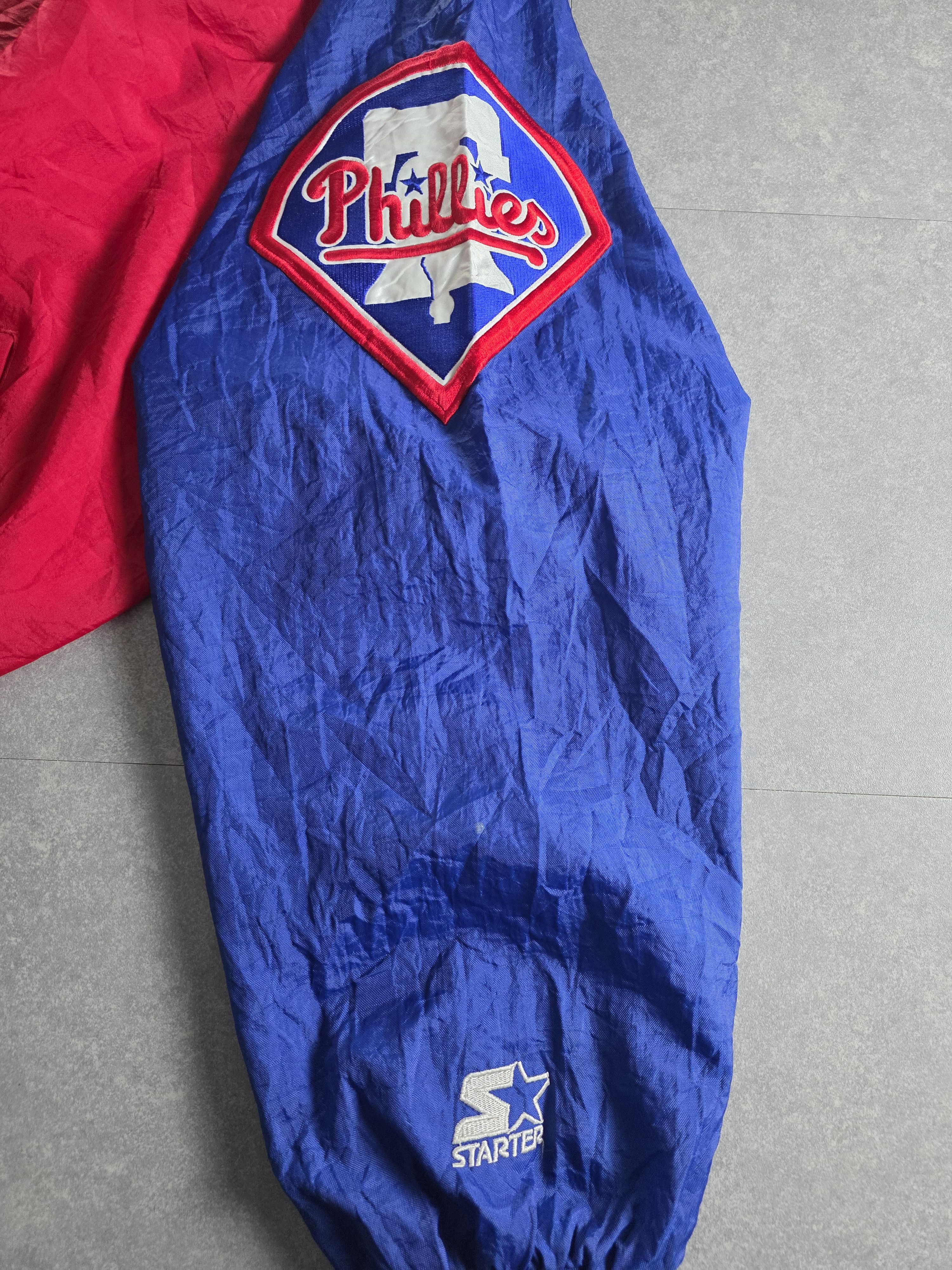 Starter Vintage Starter MLB Philadelphia Phillies Windbreaker Jacket Size US XL / EU 56 / 4 - 4 Thumbnail