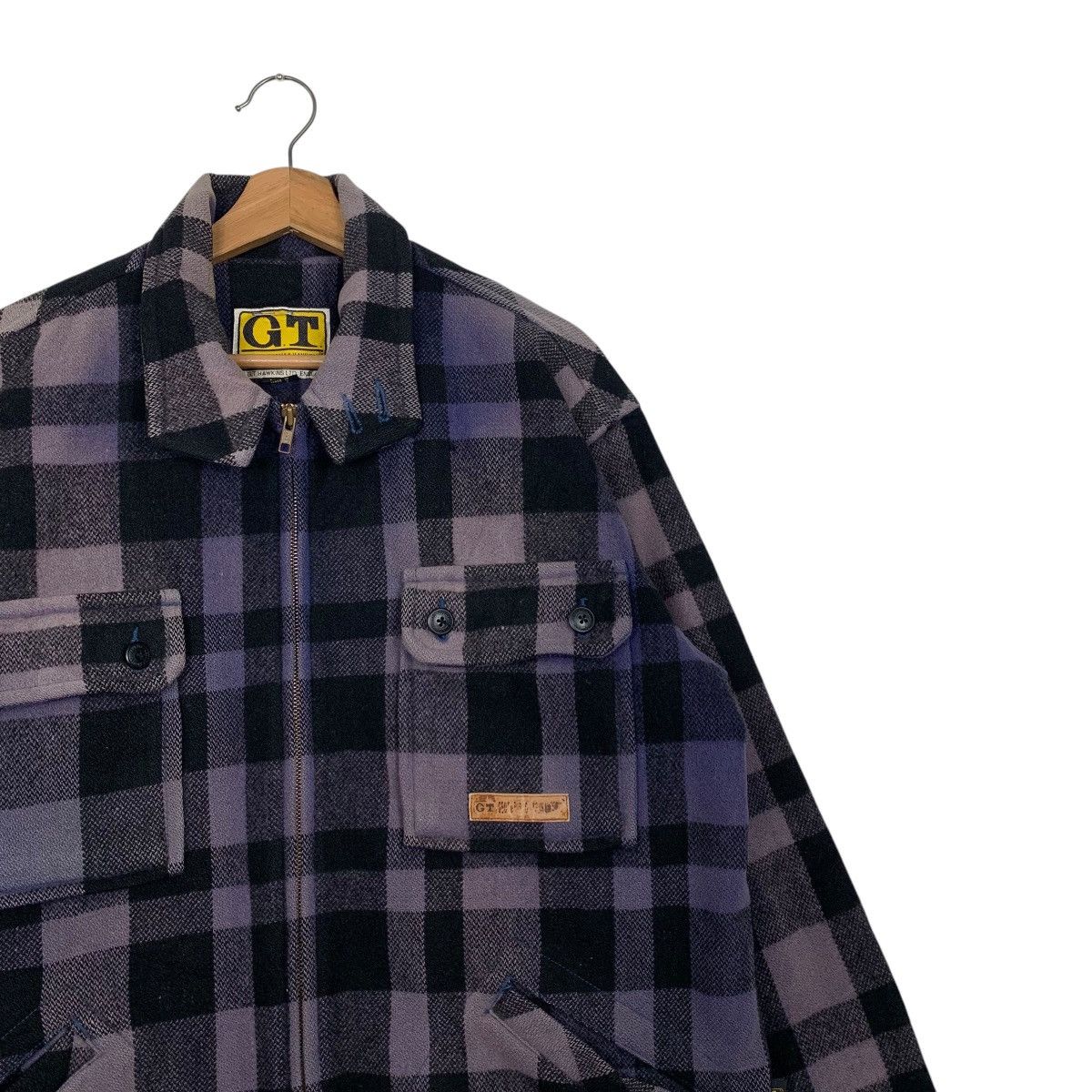 GEORGE THOMAS HAWKINS Purple Tartan Flannel Jacket 2672-C120