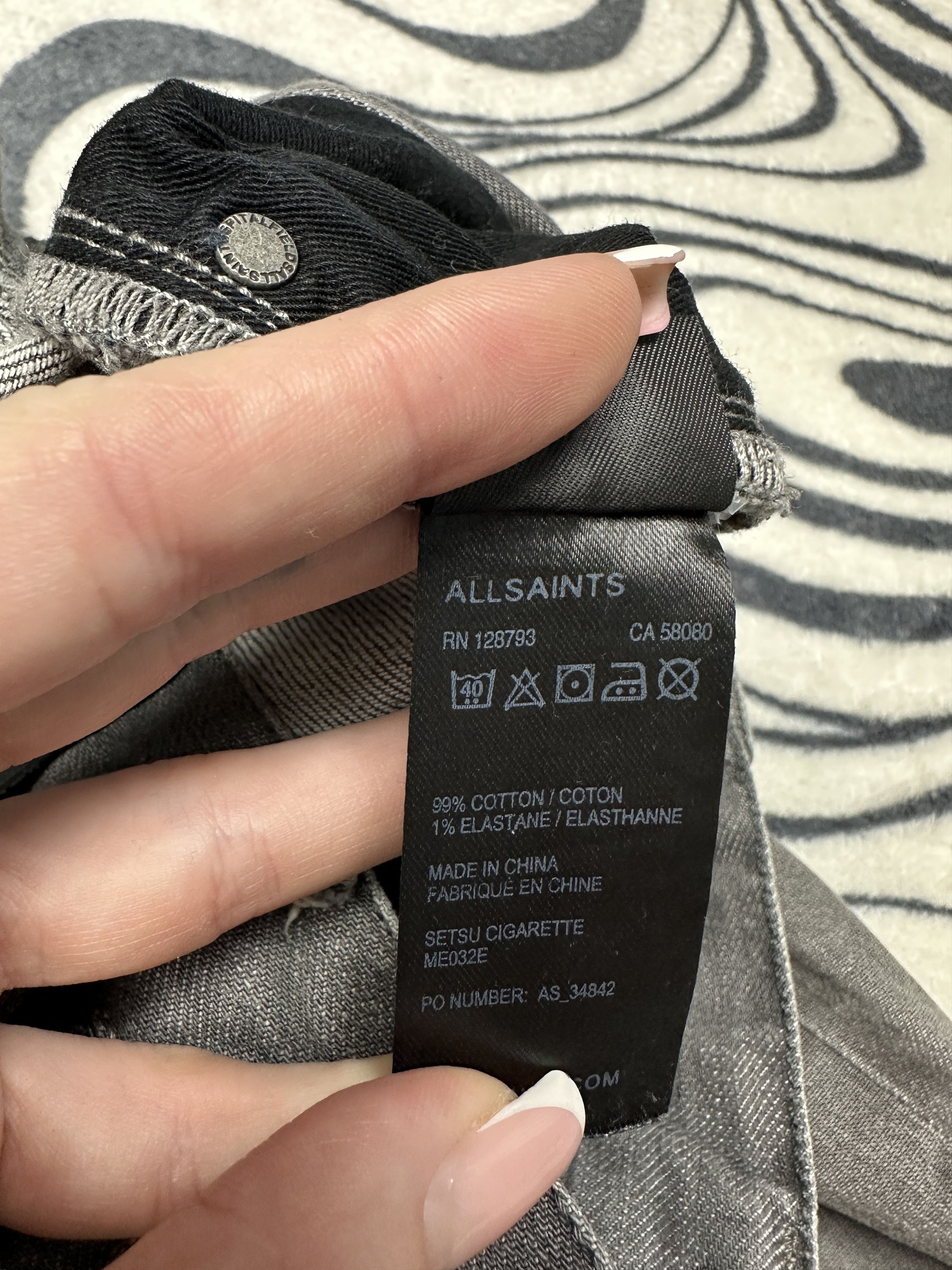 Allsaints Allsaints Setsu Cigarette Mens Denim Pants Jeans Y2K Size US 32 / EU 48 - 4 Thumbnail