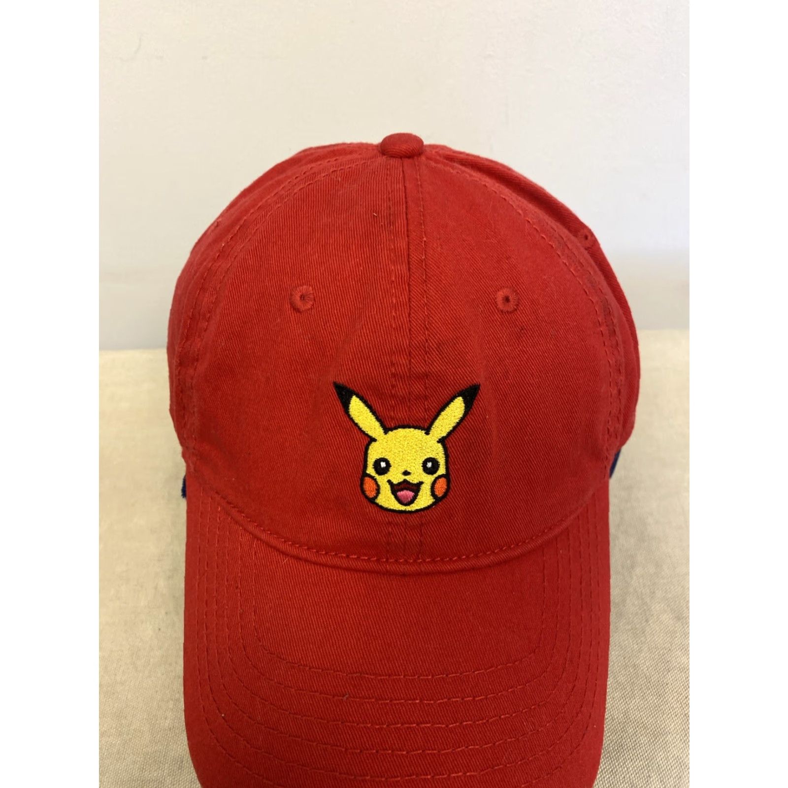 Vintage VINTAGE Pikachu Baseball Cap Men One Size Red OSFM 515 Pieces Collectible Hat Mens Size ONE SIZE - 2 Thumbnail