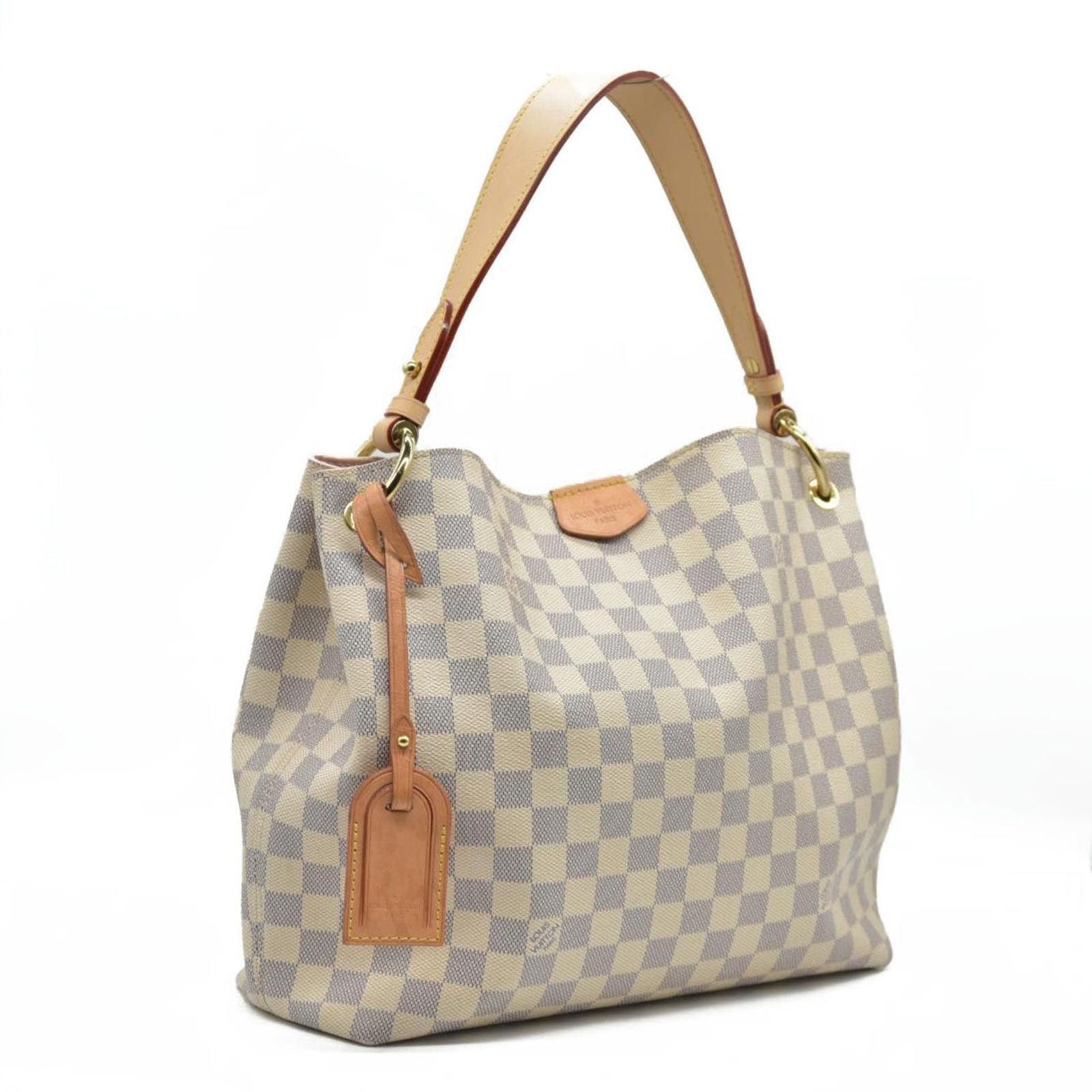 Louis Vuitton Louis Vuitton Graceful Mm Rose Ballerine White Damier Azur Size ONE SIZE - 12 Thumbnail