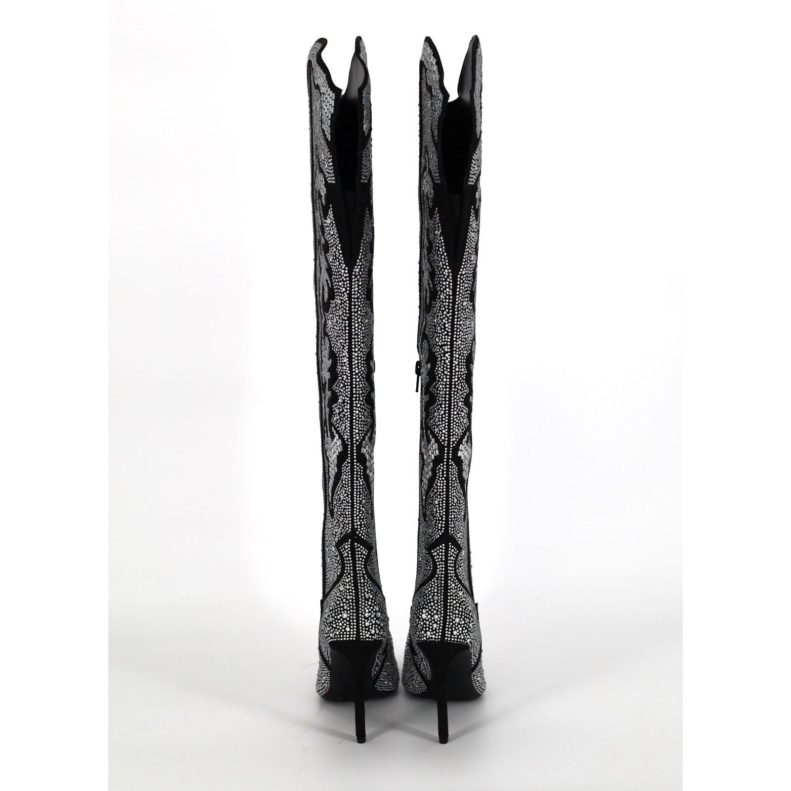 The Unbranded Brand I.N.C. Int Concepts Women Crystal Over-the-knee Boots 5.5M Size US 5.5 / IT 35.5 - 4 Thumbnail