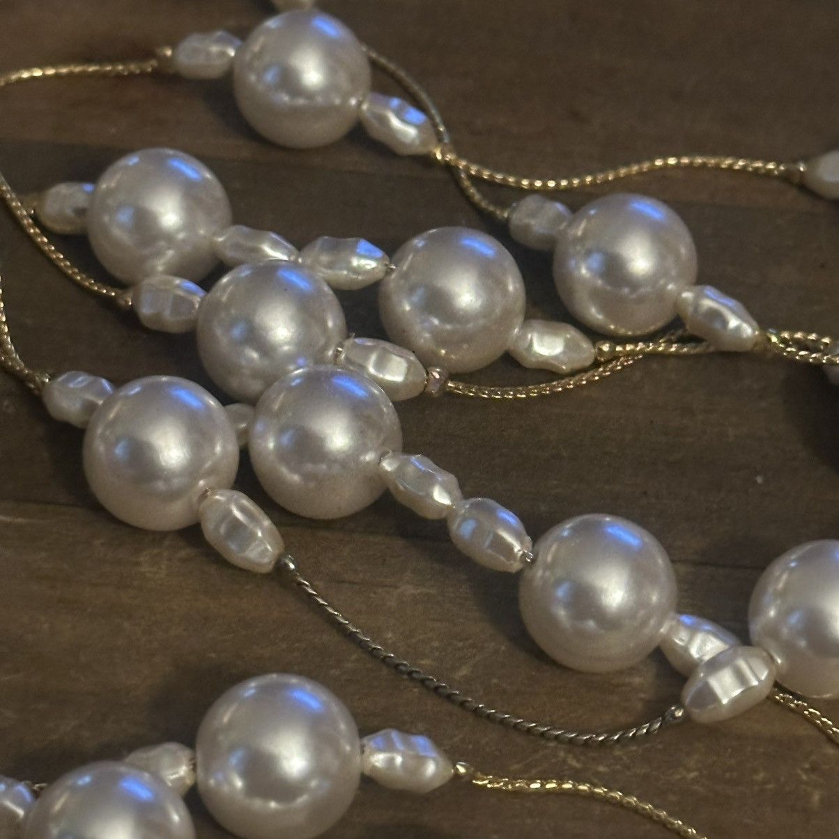 Other Long stationed pearl chain necklace Size ONE SIZE - 3 Thumbnail