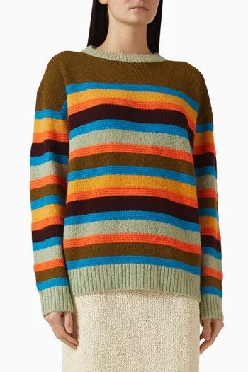 Christopher John Rogers Christopher John Rogers Striped Relaxed Sweater Size S / US 4 / IT 40 - 1 Thumbnail