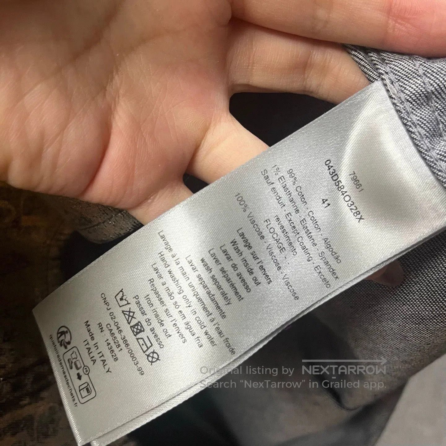 Dior gray logo print long sleeve shirt. Size US M / EU 48-50 / 2 - 7 Thumbnail