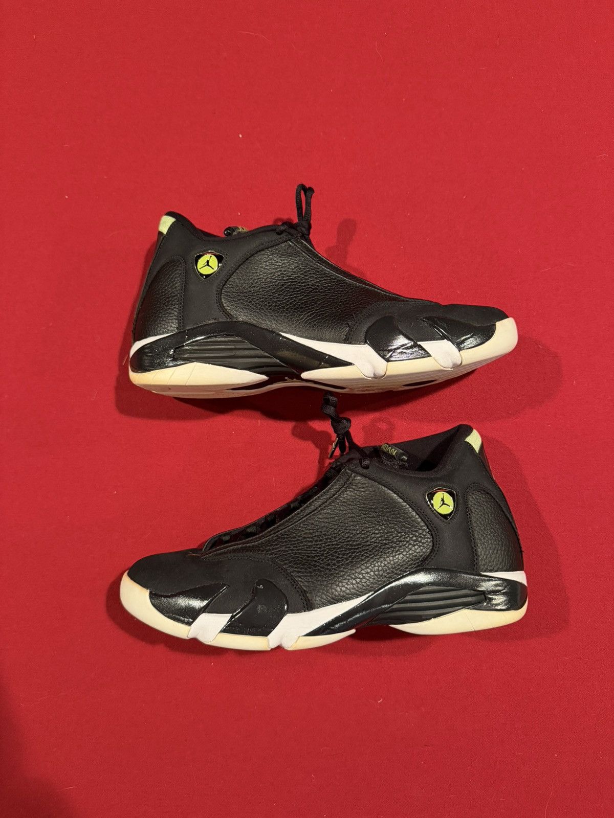 Jordan Brand Air Jordan 14 Retro Indiglo 2016 Size 12 – OG Black Green Size US 12 / EU 45 - 1 Thumbnail