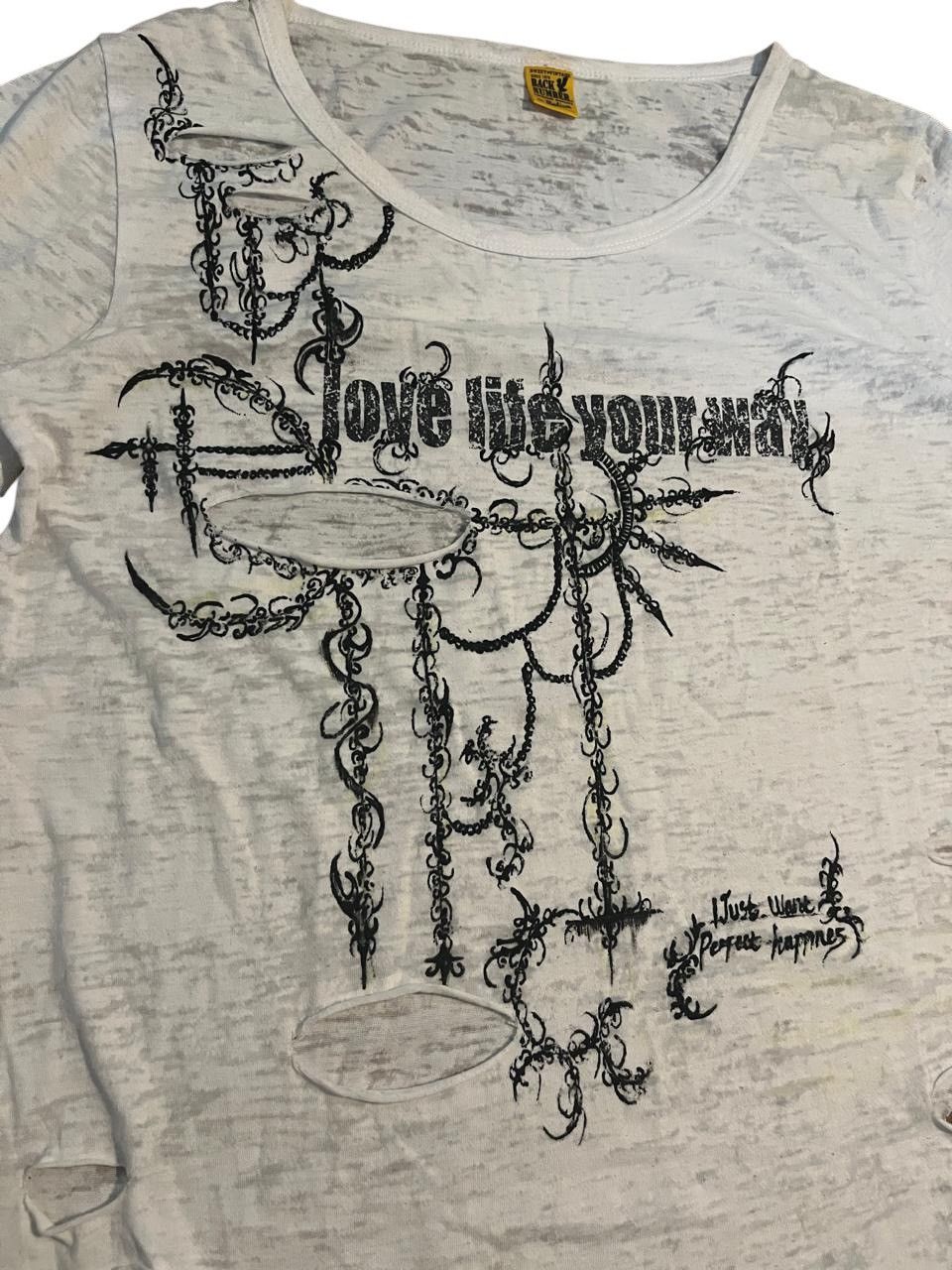 If Six Was Nine 2000s BACK NUMBER • Hand painted gothic distressed Size US M / EU 48-50 / 2 - 3 Thumbnail