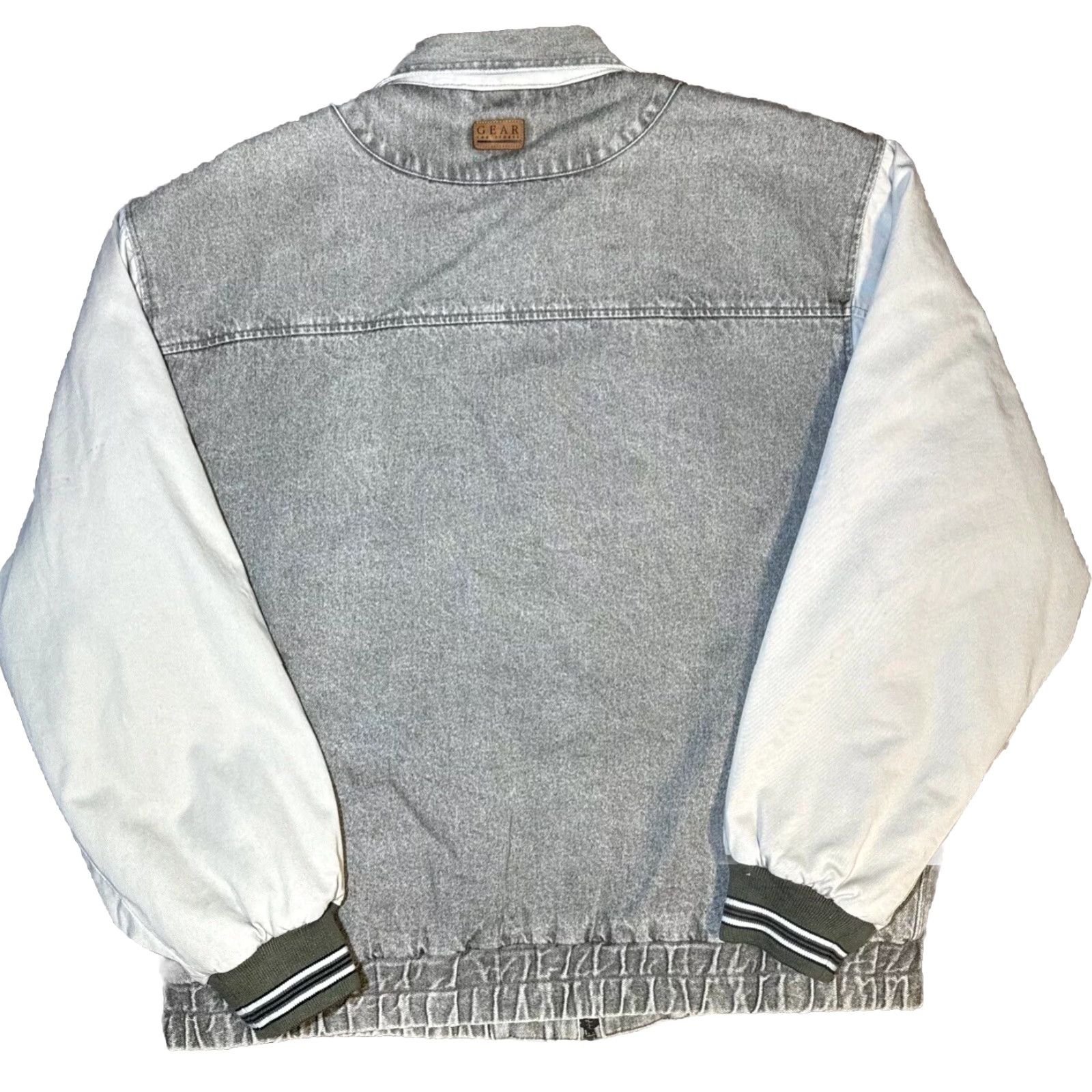 Mercedes-Benz VINTAGE Mercedes-Benz Bomber Jacket Denim Gray XL Men's Car Style Jacket Size US XL / EU 56 / 4 - 2 Thumbnail