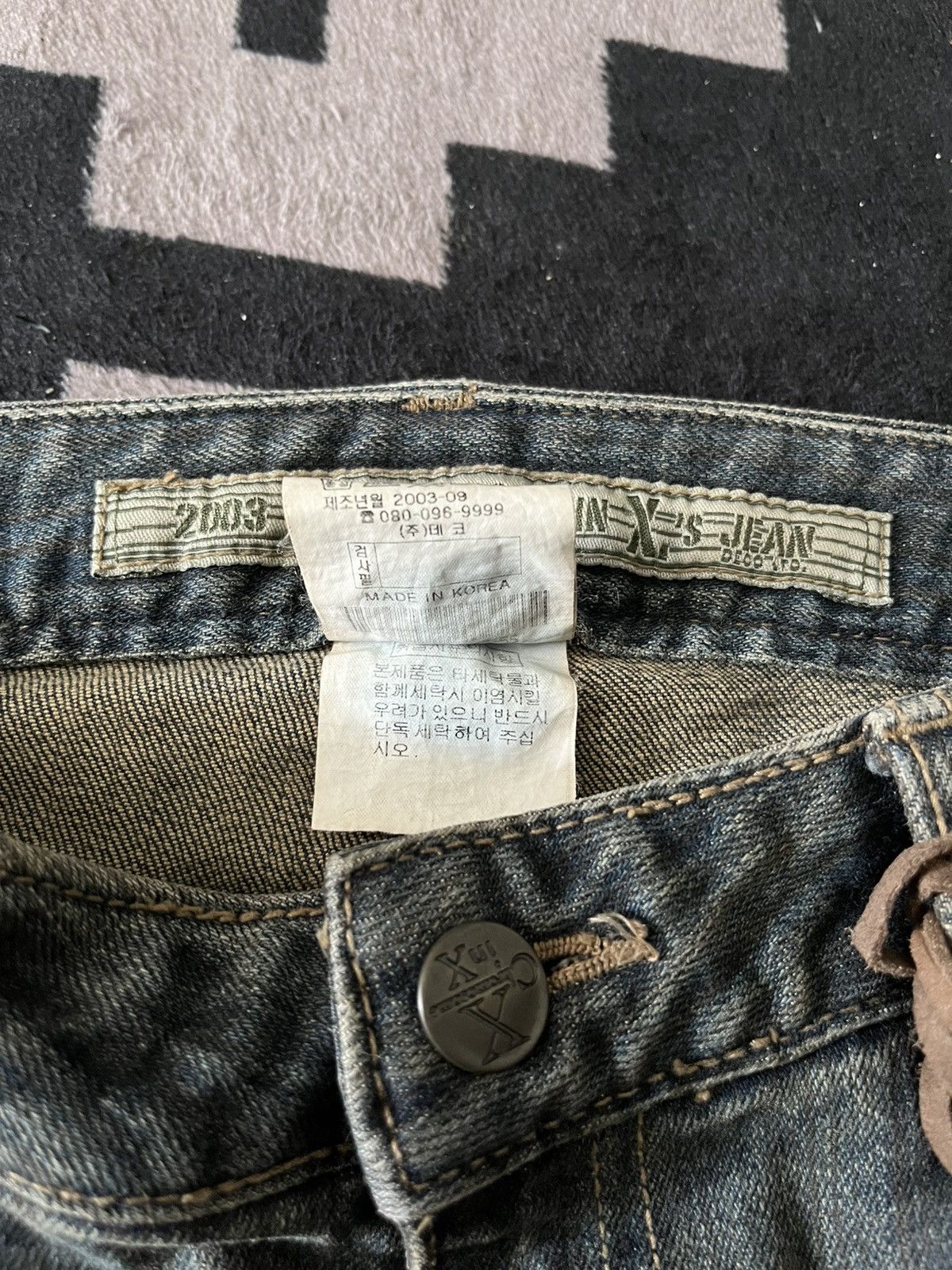 Le Grande Bleu (L.G.B.) 2003 X CHROMOSOMEIN X mud wash flare jeans Size US 28 / EU 44 - 7 Thumbnail