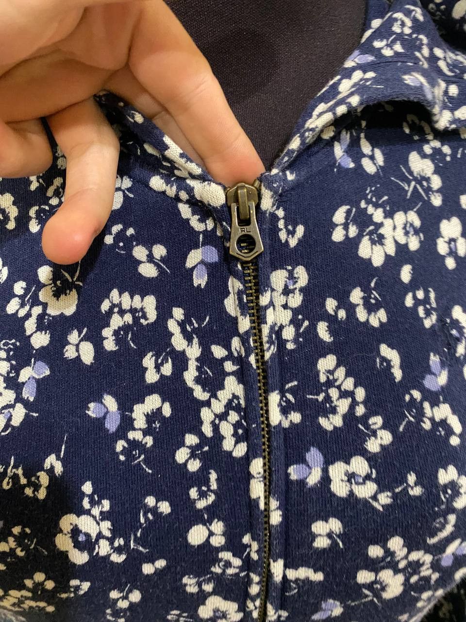 Polo Ralph Lauren Polo Ralph Lauren dark blue micro floral zip up hoodie Size S / US 4 / IT 40 - 5 Thumbnail