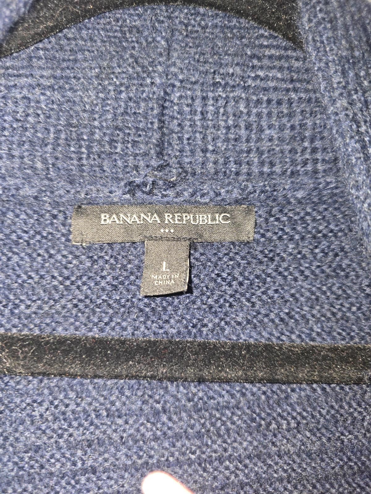 Banana Republic Banana Republic Navy Blue Open-Front Cardigan Sweater Size L Size L / US 10 / IT 46 - 3 Thumbnail