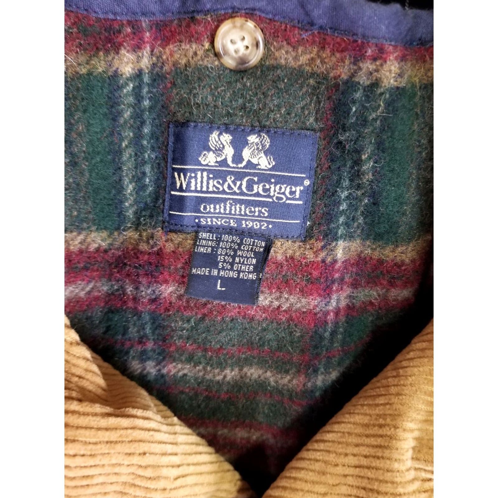 Vintage VINTAGE Willis & Geiger OIL WAXED TRENCH COAT Wool Lining SZ LARGE Coat Men Green Wool Lining Waxed Trench Coat 90s Mens Size US L / EU 52-54 / 3 - 5 Thumbnail