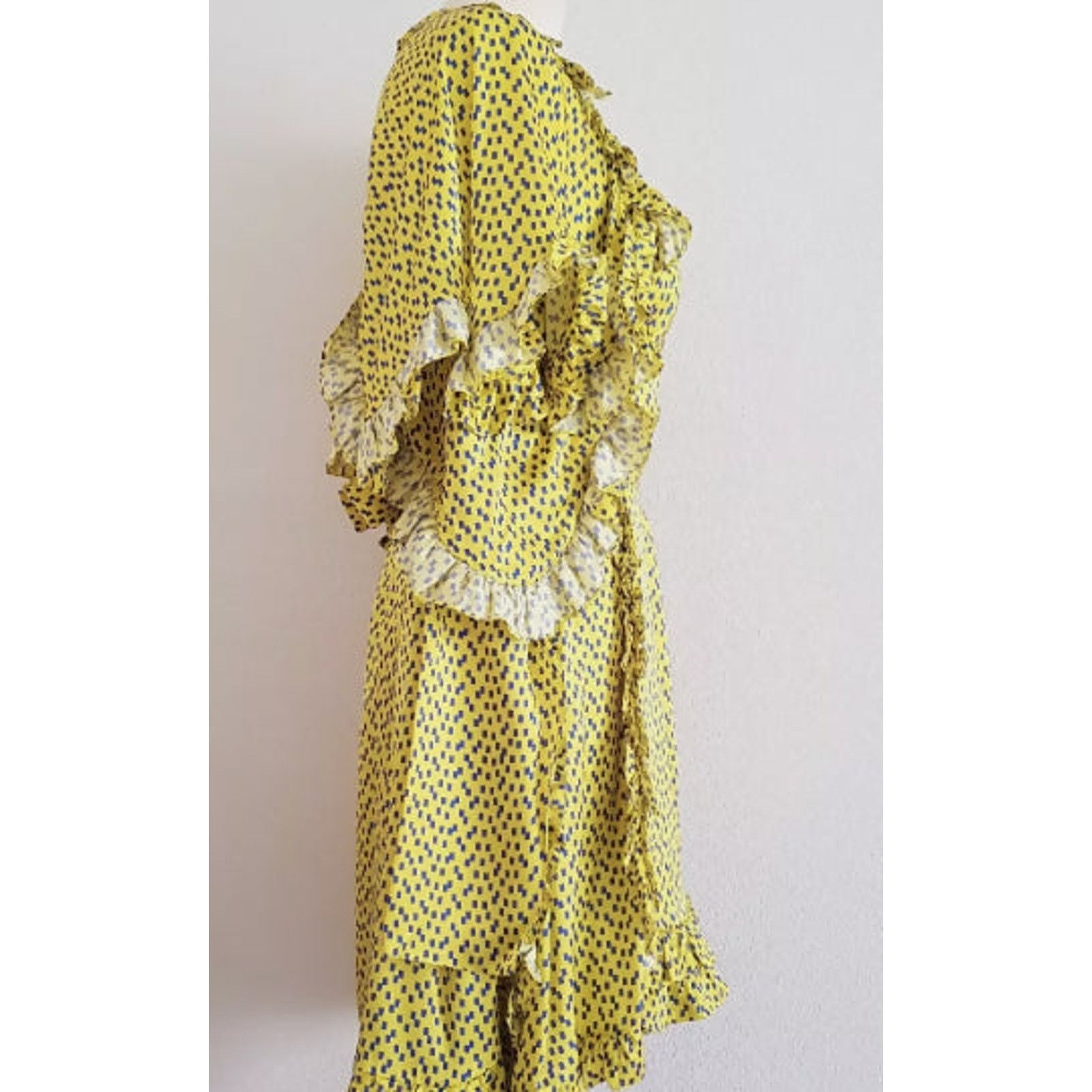 Preen by Thornton Bregrazzi Preen By Thornton Bregazzi Rylee Ruffle Yellow Dress Dress M Size M / US 6-8 / IT 42-44 - 3 Thumbnail