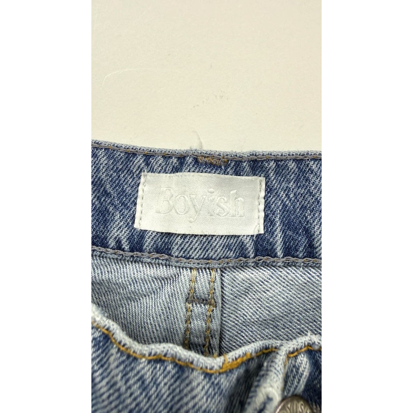 Boyish VINTAGE Boyish Jeans Womens 26 Blue Tommy High Rise Straight Distressed Button Fly Womens Jeans Straight 26 Distressed Pockets Denim Size 26" / US 2 / IT 38 - 4 Thumbnail