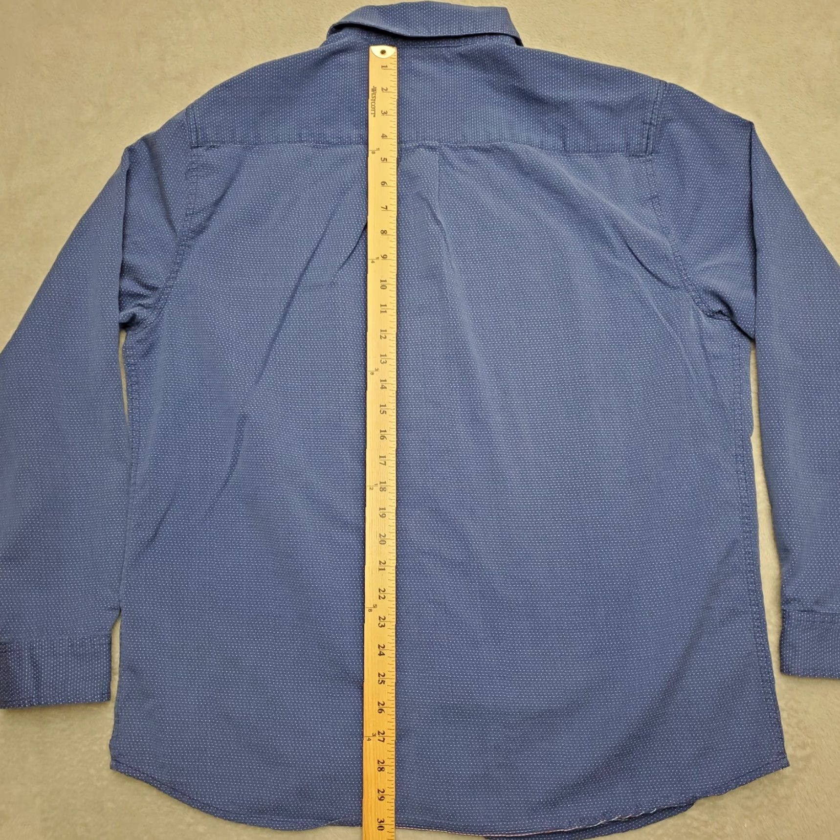 Carbon2Cobalt VINTAGE Carbon 2 Cobalt Shirt Mens LT Blue dot Cotton Long Sleeve Button Casual Size US L / EU 52-54 / 3 - 5 Thumbnail