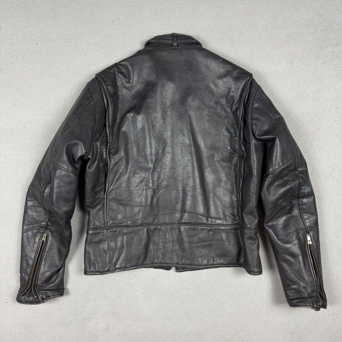 Vintage Berman's Leather Jacket Vintage 60/70s Lenzip biker punk Size US L / EU 52-54 / 3 - 2 Thumbnail