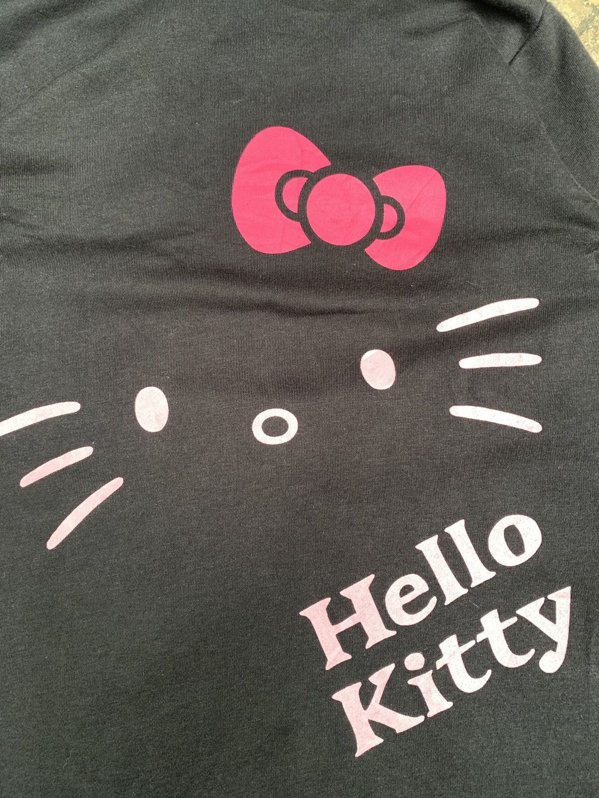 Anime × Cartoon Network × Japanese Brand y2k Hello Kitty Black Cute Pop Sillhoute Ribbon Logo Hoodie Size M / US 6-8 / IT 42-44 - 7 Thumbnail
