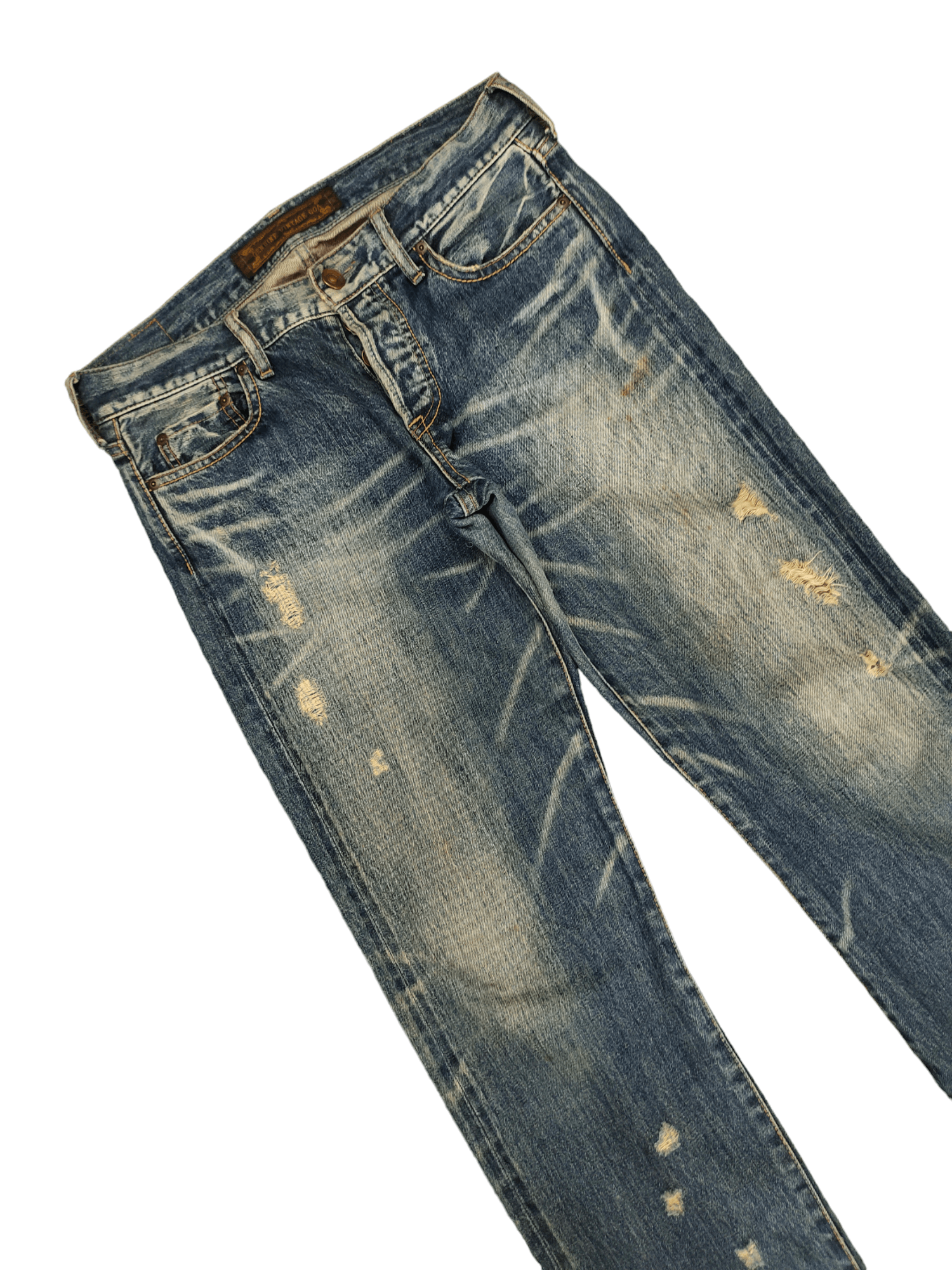 GOA Vintage GOA Clawmark Distress Selvedge Denim Jeans Size US 32 / EU 48 - 6 Thumbnail