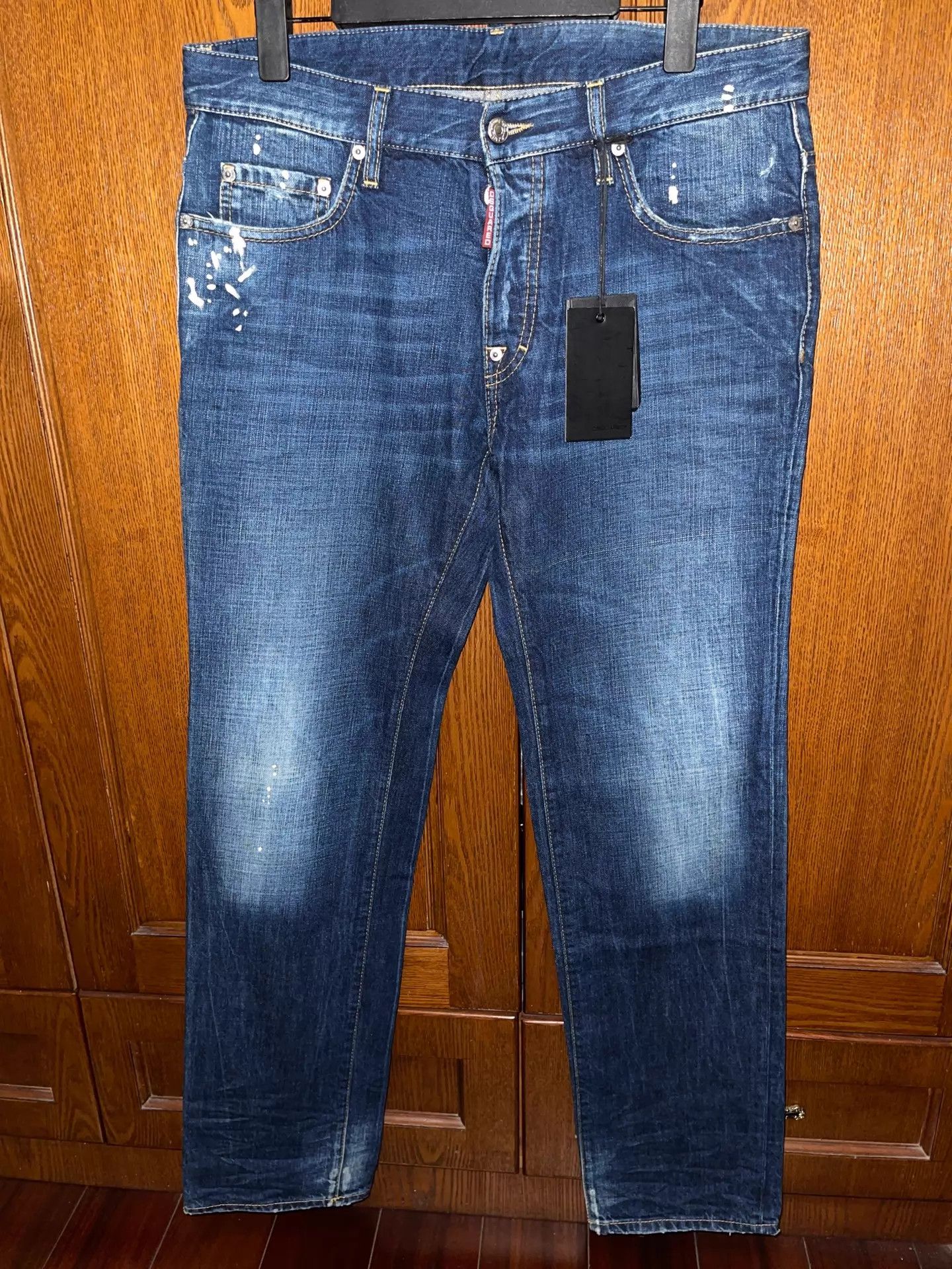 Dsquared2 D2 mid-rise slim blue denim jeans 48 new with tags Size US 32 / EU 48 - 1 Thumbnail