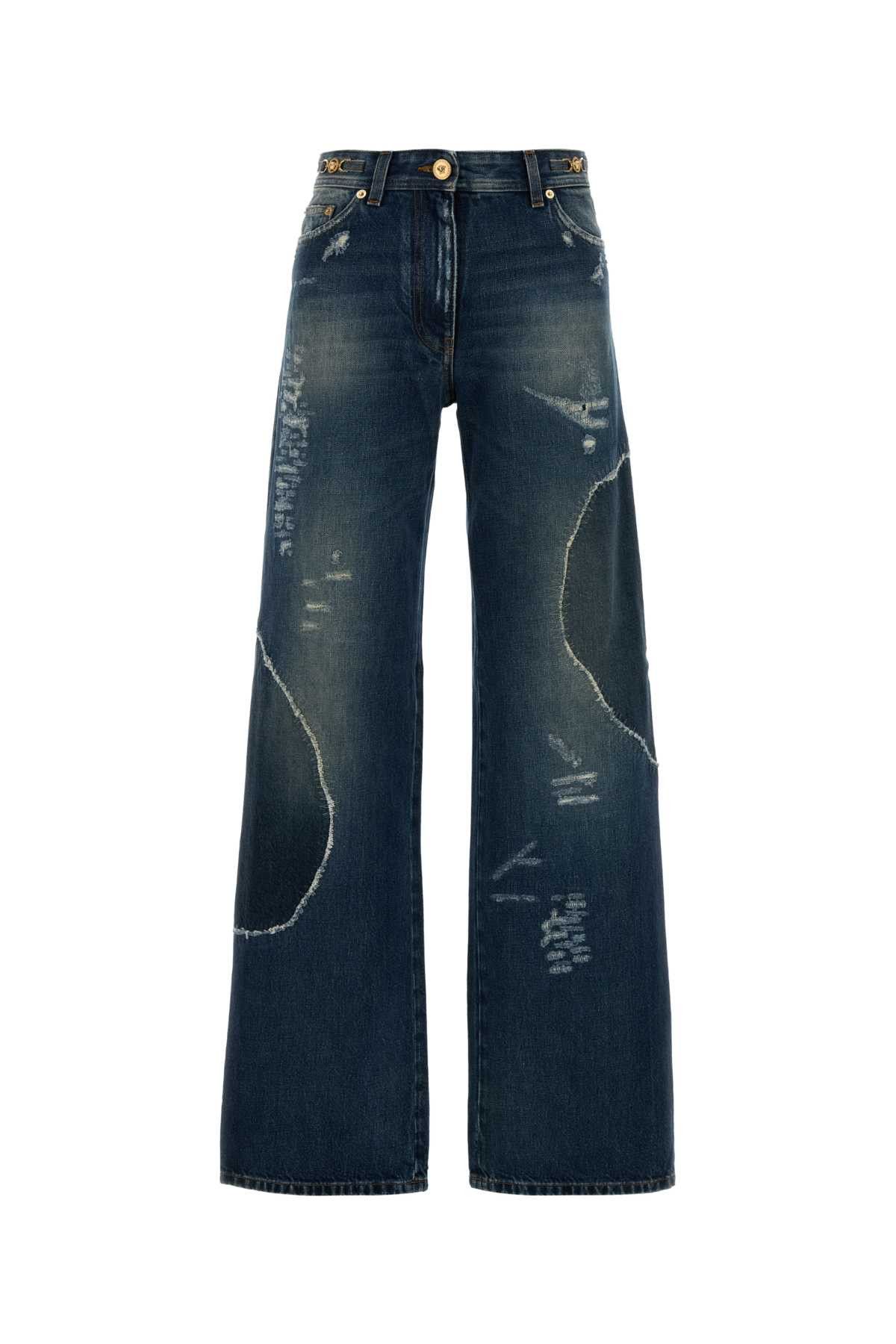 Versace Denim Wide-Leg Jeans Size 27" / US 4 / IT 40 - 1 Thumbnail