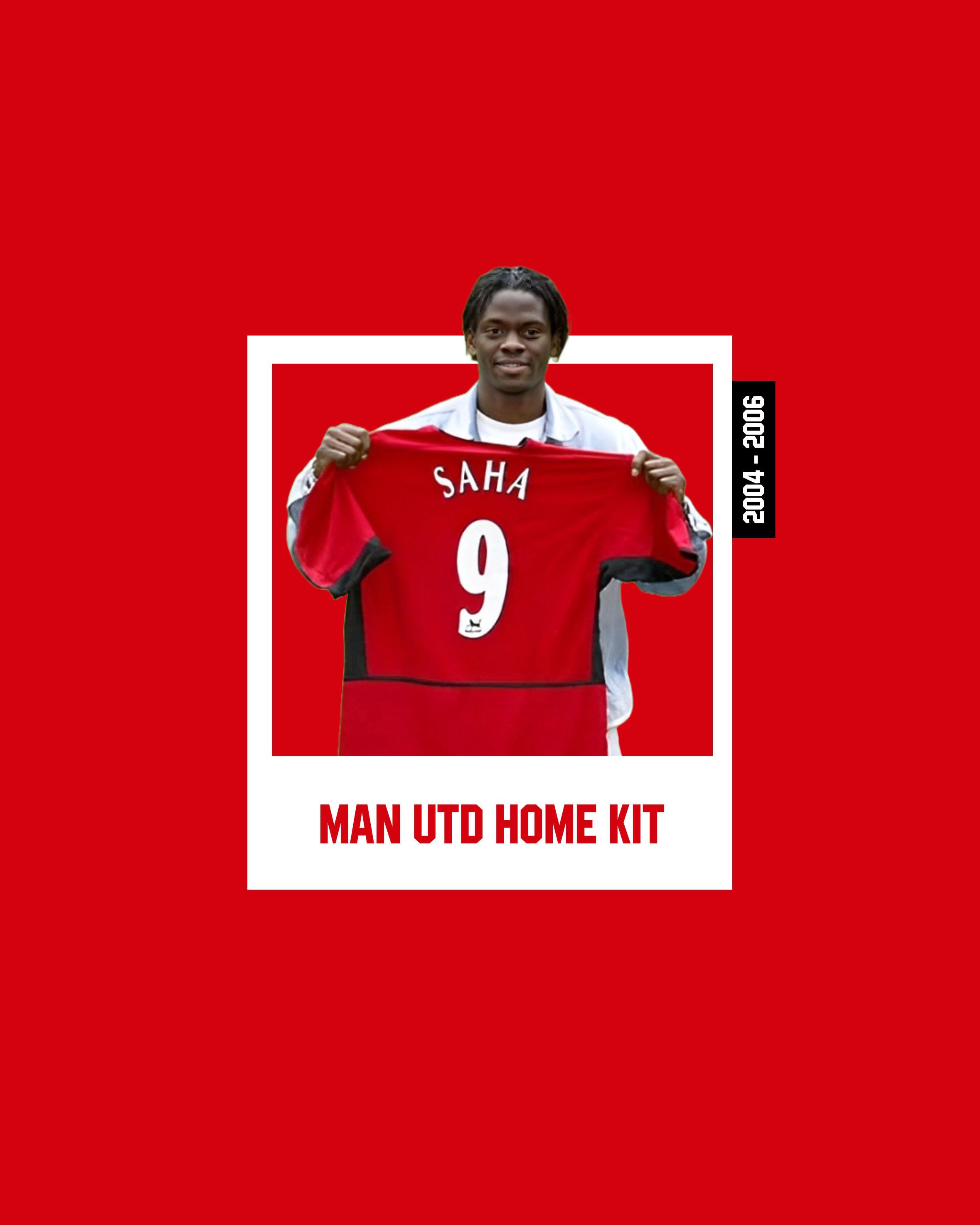 Nike Manchester United Home Kit 2004 2005 2006 Name set Saha Size US M / EU 48-50 / 2 - 9 Thumbnail