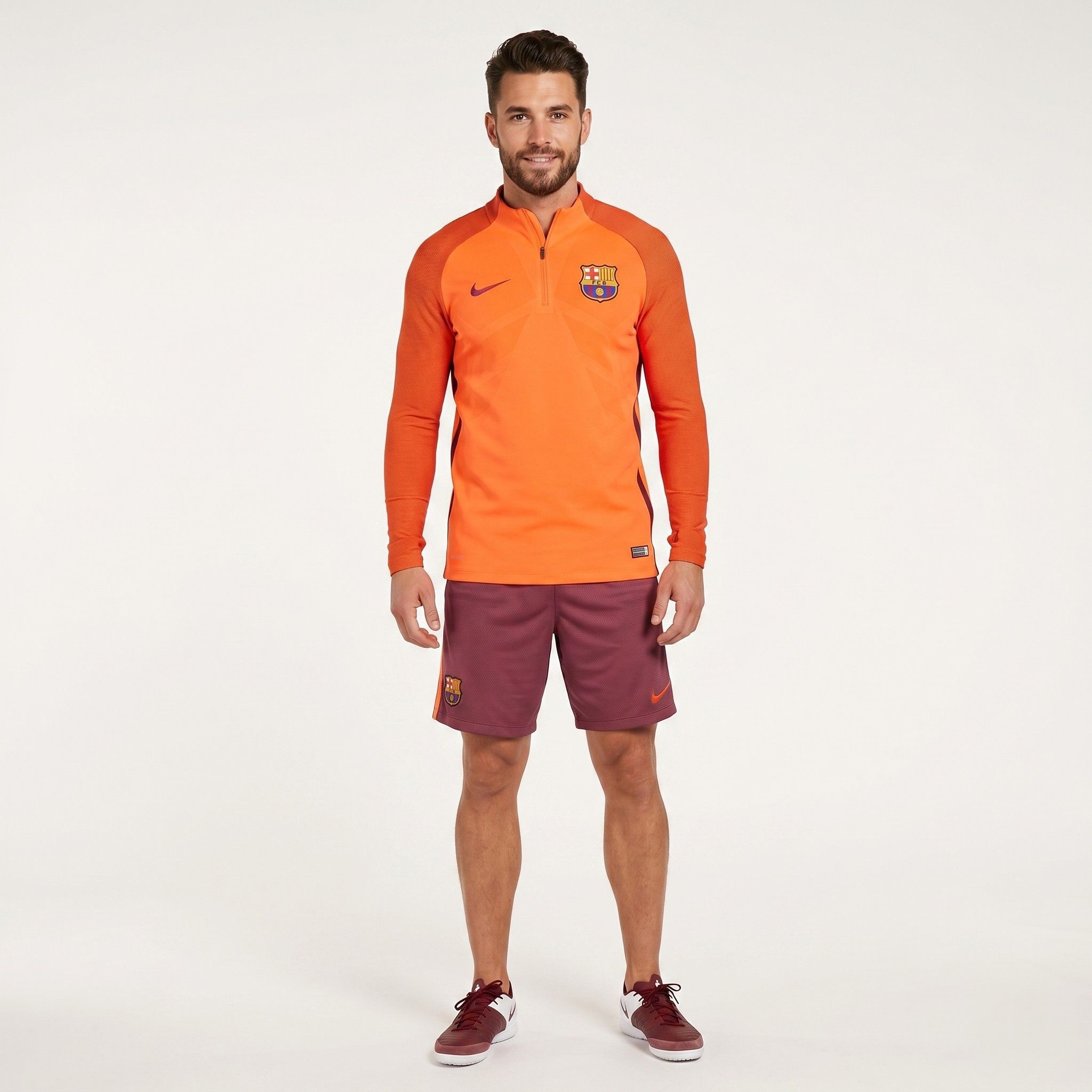 Nike Nike Men M Shirt Neon Orange FC Barcelona Aeroswifr 9004 Size US M / EU 48-50 / 2 - 1 Thumbnail