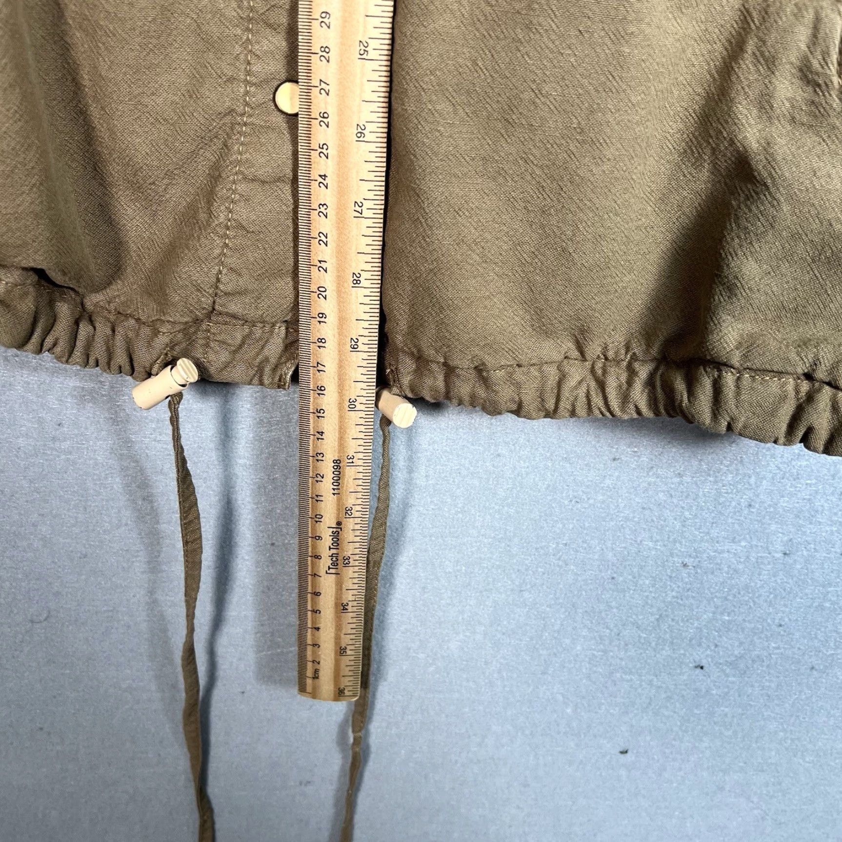 Zara Zara Military Shirt Jacket Womens Medium Brown Long Sleeve Linen Blend Size M / US 6-8 / IT 42-44 - 3 Thumbnail