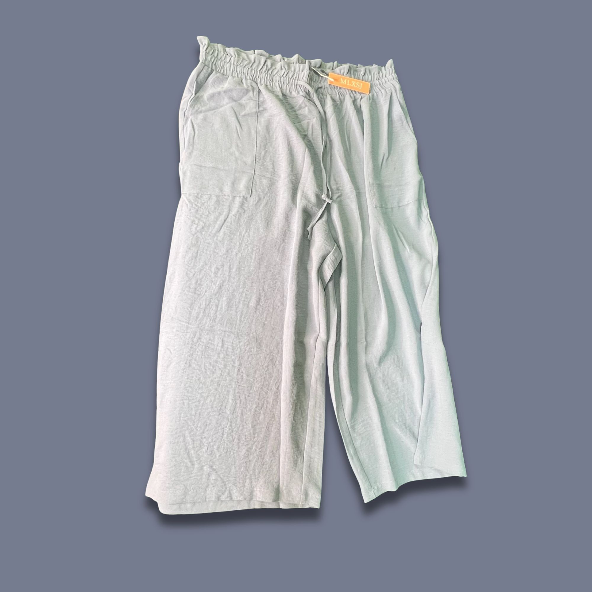 Other MLXSJ Wide-Leg Palazzo Lounge Pants Elastic Waist Lightweigh Size 32" / US 10 / IT 46 - 2 Thumbnail