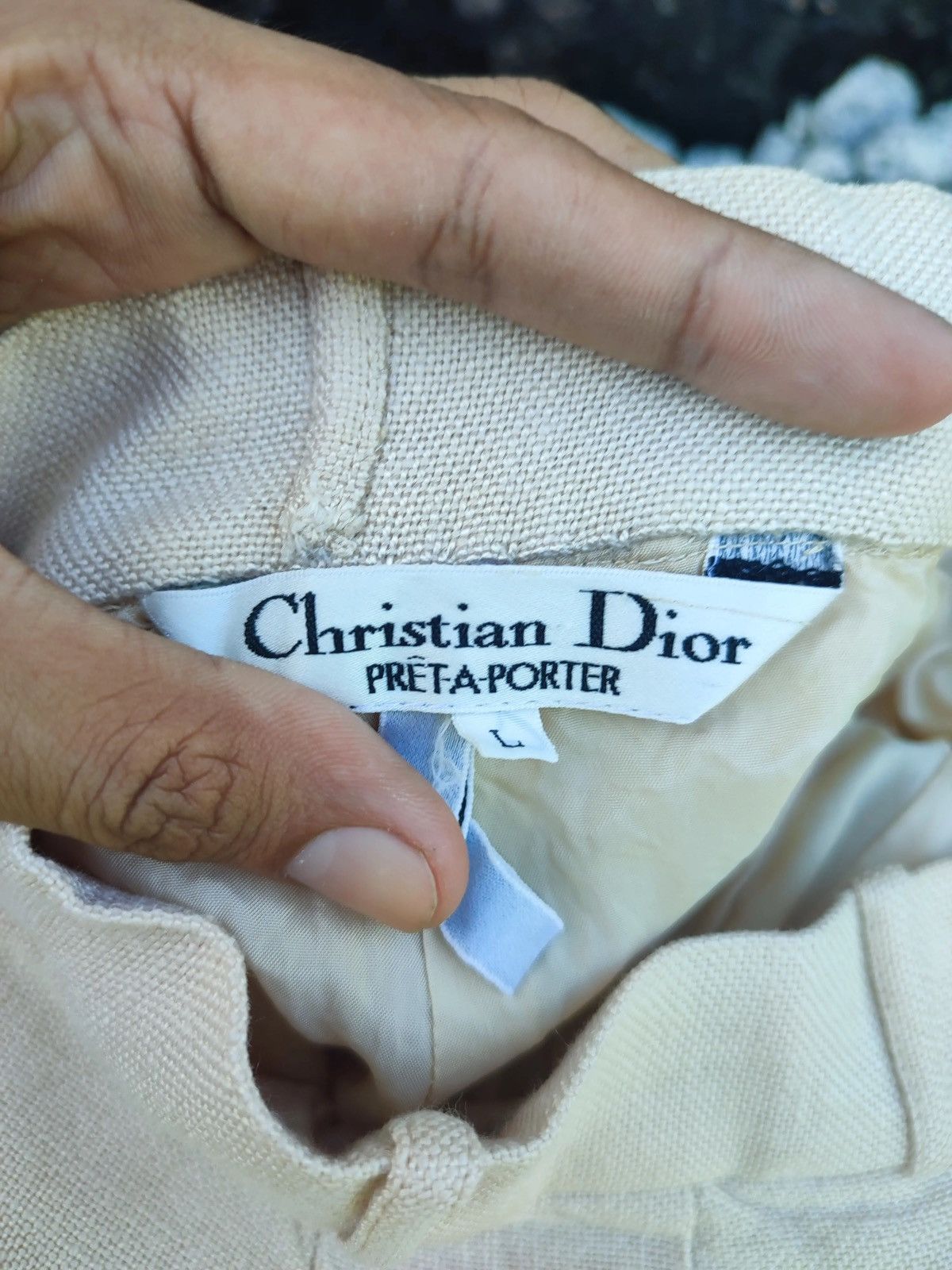 Christian Dior Monsieur Vintage Christian Dior Prêt-à-Porter Textured Pants Size 26" / US 2 / IT 38 - 5 Thumbnail