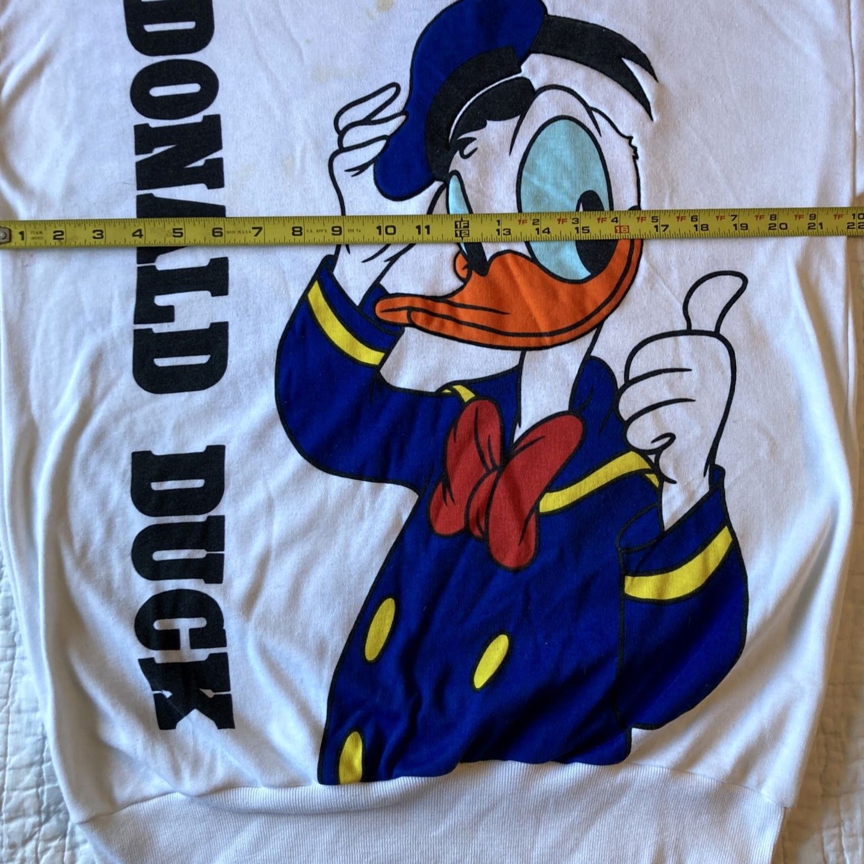 Disney VINTAGE Sunday Comics Sweatshirt Disney Donald Duck 90s Double Sided Print Large Mens L White Crew Neck Pullover Regular Size Sweatshirt Size US L / EU 52-54 / 3 - 4 Thumbnail