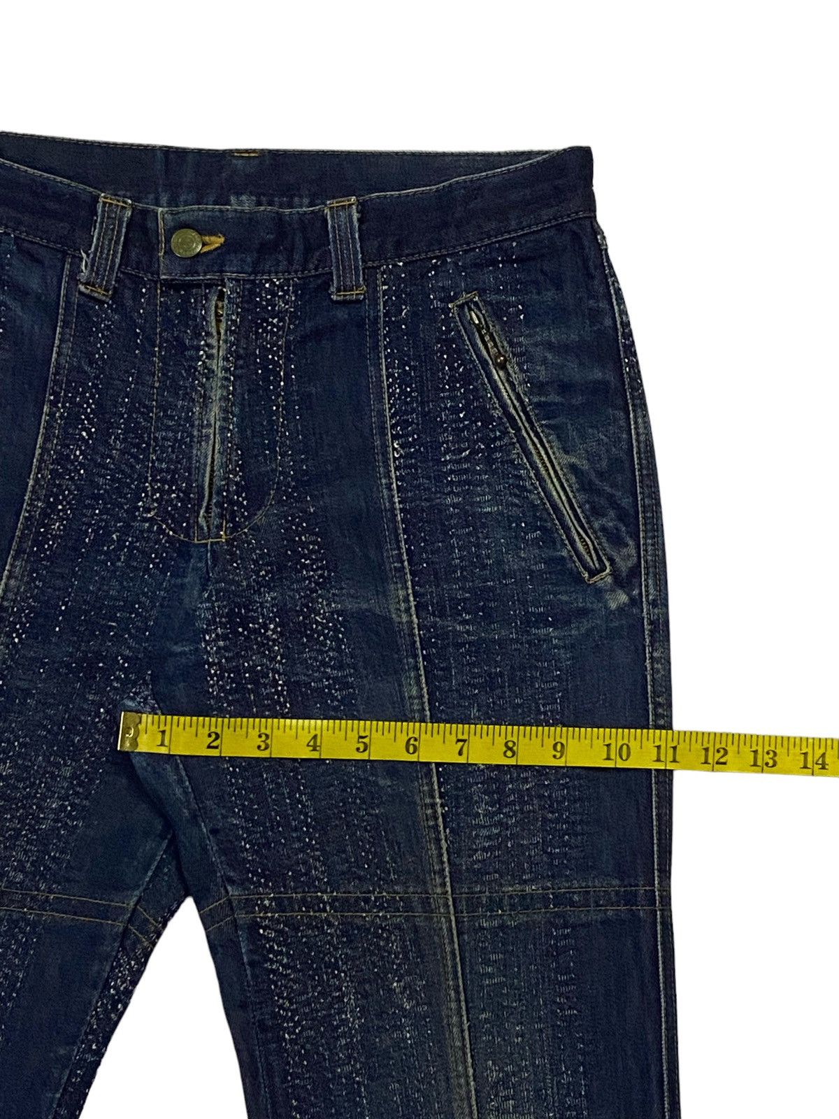 Tornado Mart Tornado Mart Flare Textile Boro Line Style Denim Pants Size US 30 / EU 46 - 8 Thumbnail