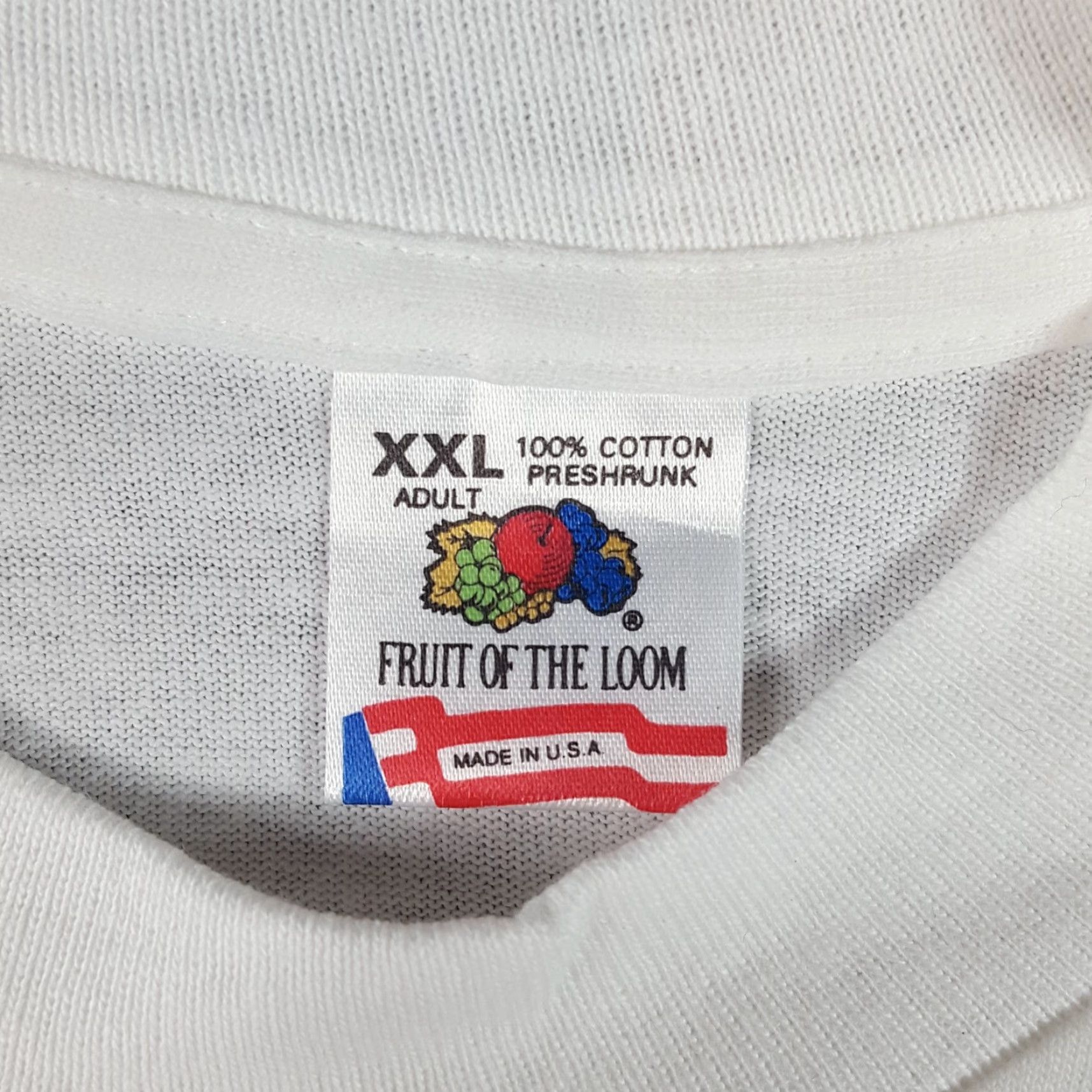 Fruit Of The Loom VINTAGE 90s Fruit of the Loom Western T-Shirt Size 2XL Cowboy Solid White Short Sleeve Festival Mens Size US XXL / EU 58 / 5 - 4 Thumbnail