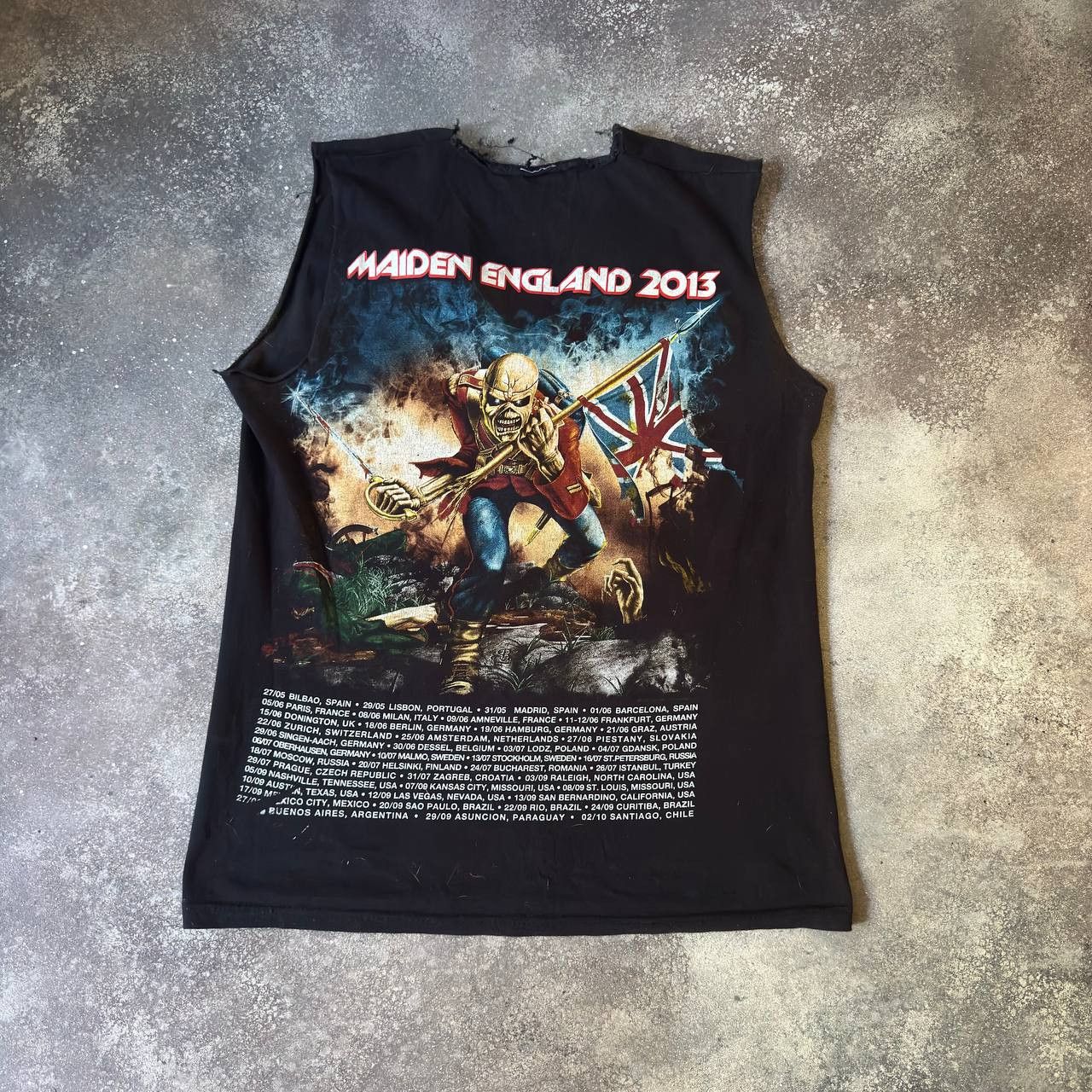 Band Tees × Iron Maiden Iron Maiden Vintage Tour Distressed Tank Top Size US M / EU 48-50 / 2 - 2 Thumbnail