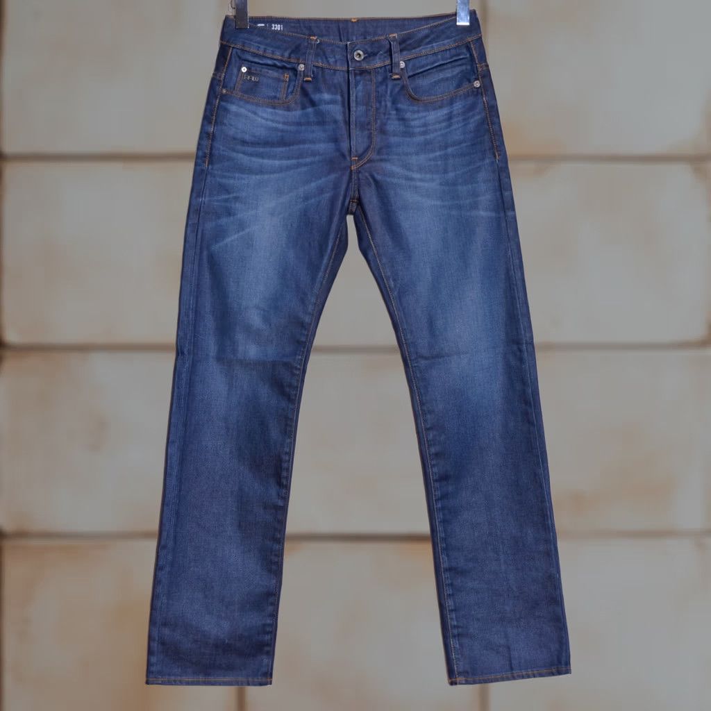 G-Star G-Star Jeans Men Blue Regular Straight 30x32 Denim 3301 Brand 30 Inseam 32in W30 L32 Color Blue Tightening? Size US 30 / EU 46 - 1 Thumbnail