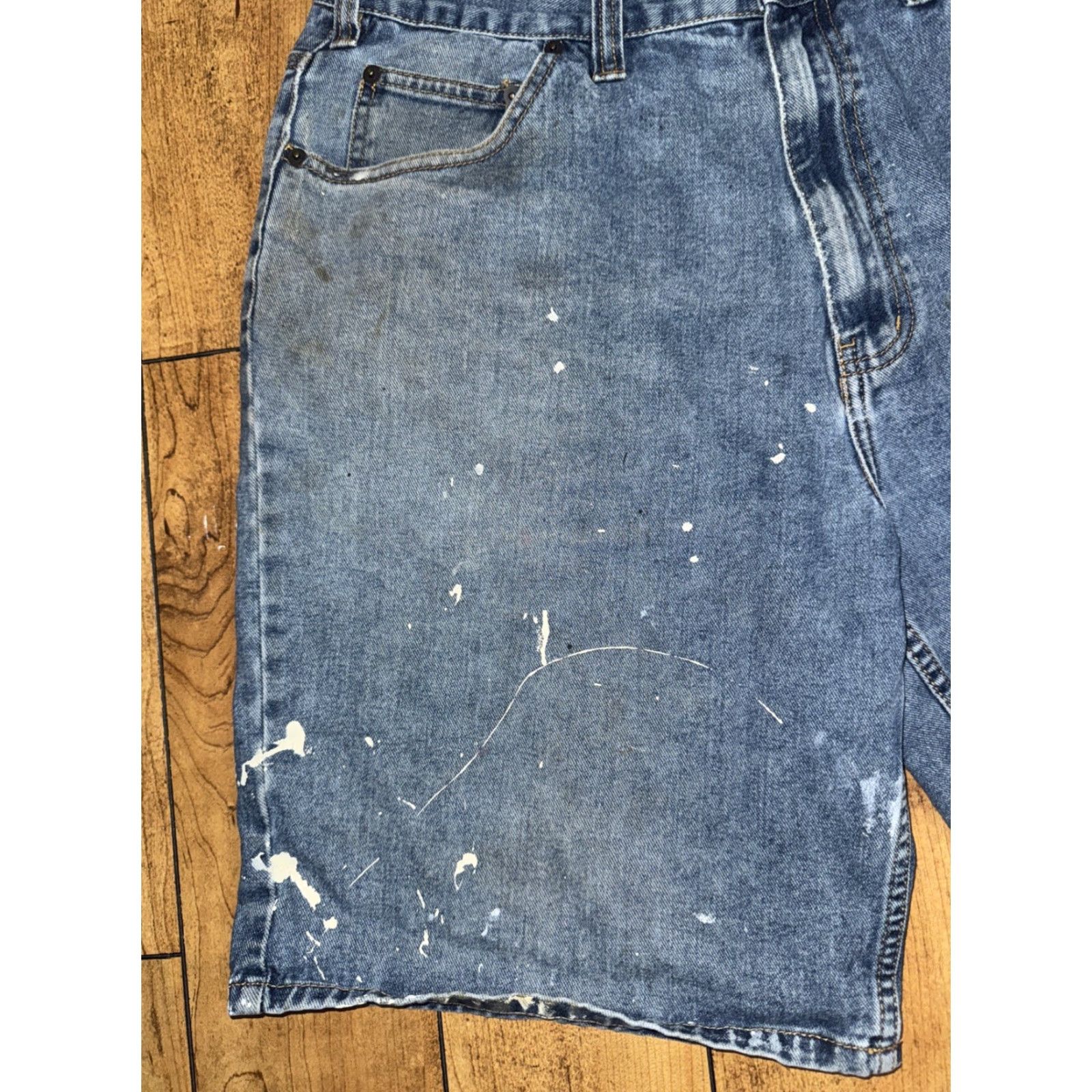 Vintage VINTAGE Big Mac Carpenter Shorts Men 32 Distressed Blue 12 Inseam USA Made Workwear 90s Y2K Size US 32 / EU 48 - 3 Thumbnail