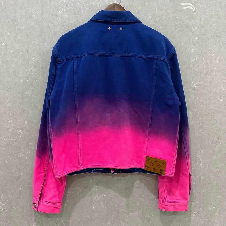 Louis Vuitton LOUIS VUITTON Blue Pink Gradient Denim Jacket Size US S / EU 44-46 / 1 - 2 Thumbnail