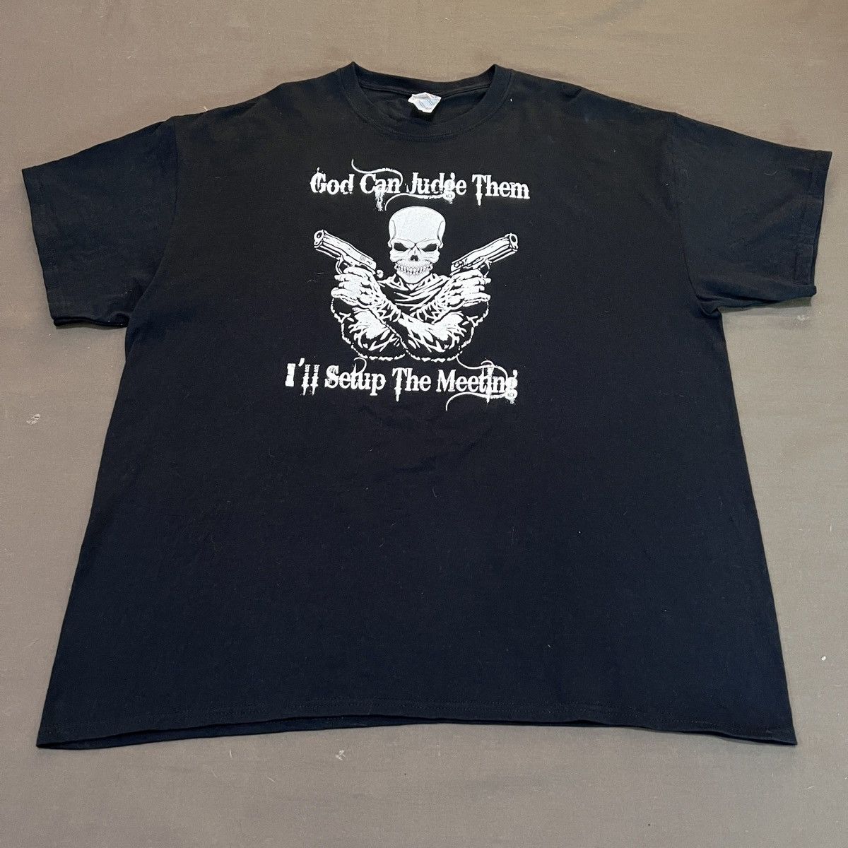 Vintage Vintage Y2K God can judge them Promo Tee XL Gun Skull Size US XL / EU 56 / 4 - 2 Thumbnail