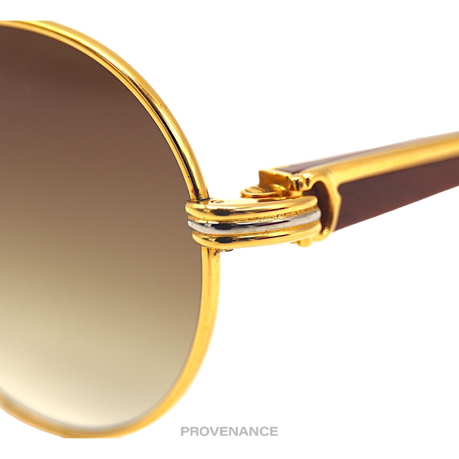 Cartier 🔴 Cartier Bagatelle Wood Sunglasses- Brown Size ONE SIZE - 7 Thumbnail