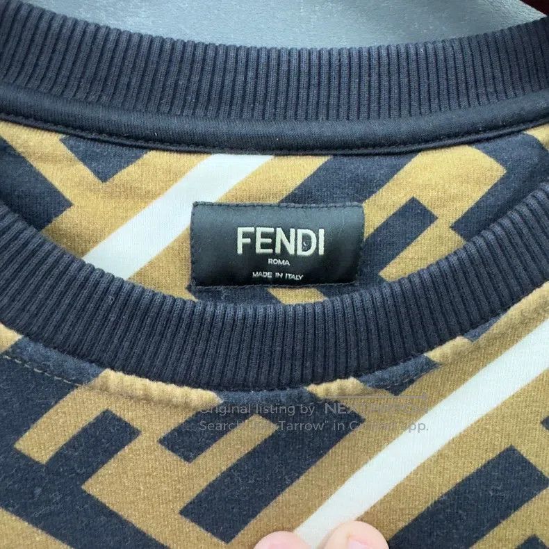 Fendi Fendi Monogrammed Logo Round Neck Sweatshirt Size US M / EU 48-50 / 2 - 3 Thumbnail