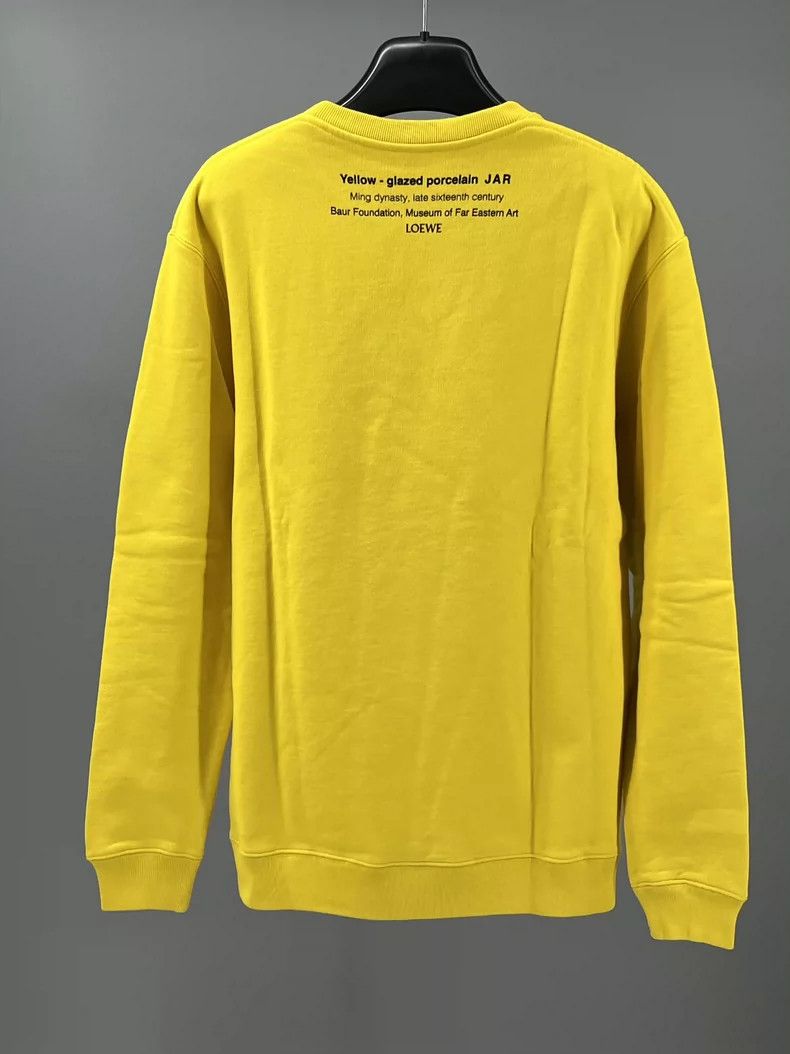 Loewe LOEWE Yellow cotton printed round neck hoodie Size US S / EU 44-46 / 1 - 4 Thumbnail