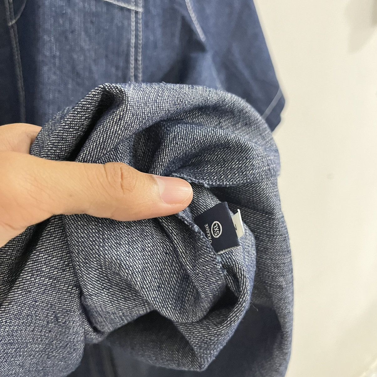 Japanese Brand Okkane - Oversized Contrast Stitch Shirt Size US XXL / EU 58 / 5 - 5 Thumbnail