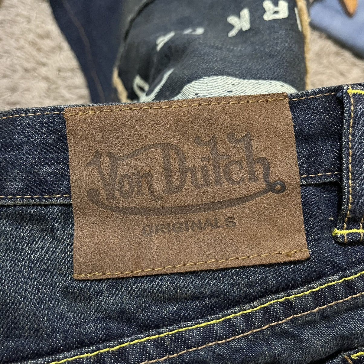 Von Dutch Y2K Von Dutch Logo Patchwork Design Denim Baggy Pants Size US 32 / EU 48 - 16 Thumbnail