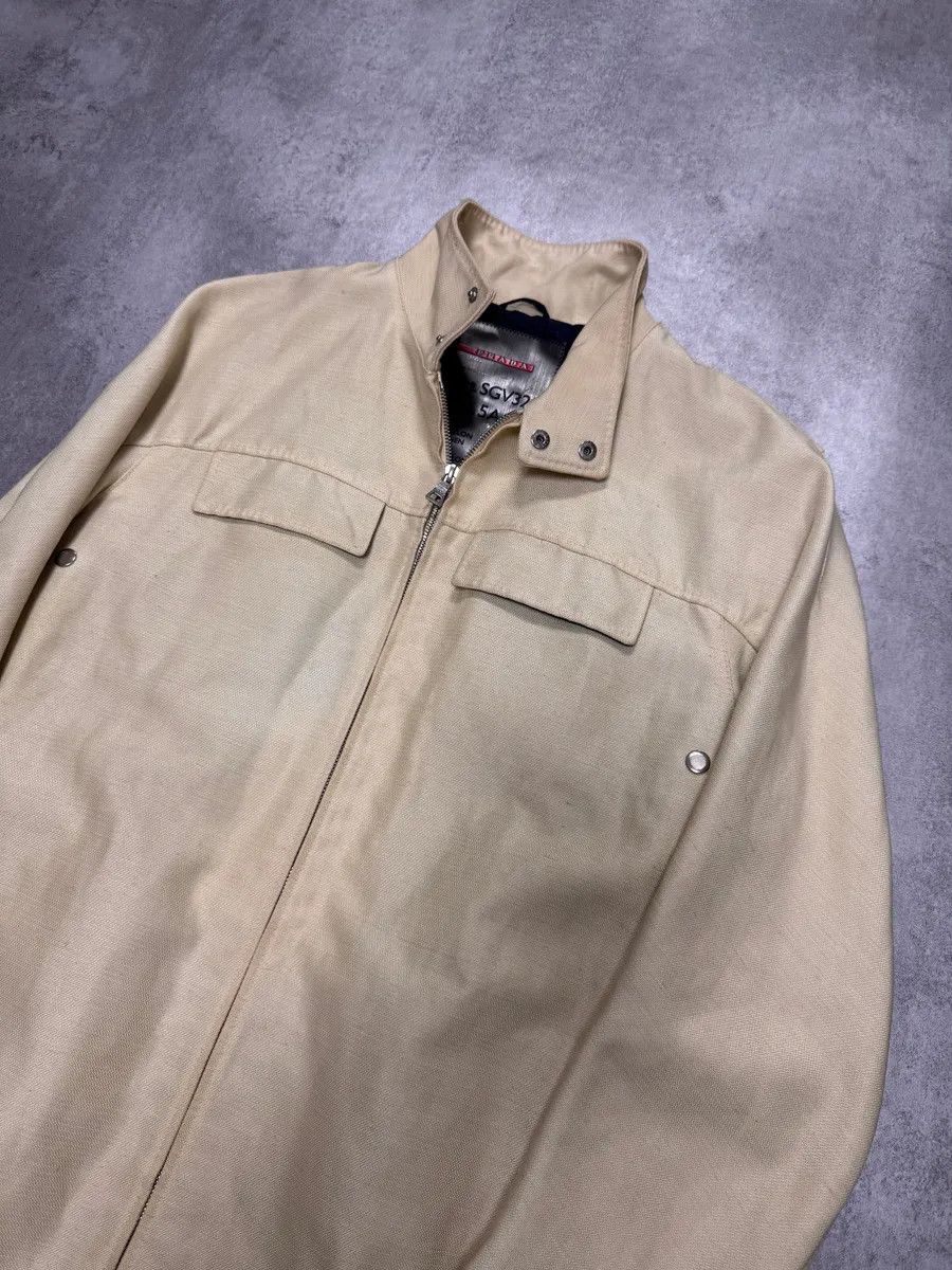 Prada 2000s Prada Beige Nylon Linen Jacket Size US M / EU 48-50 / 2 - 4 Thumbnail